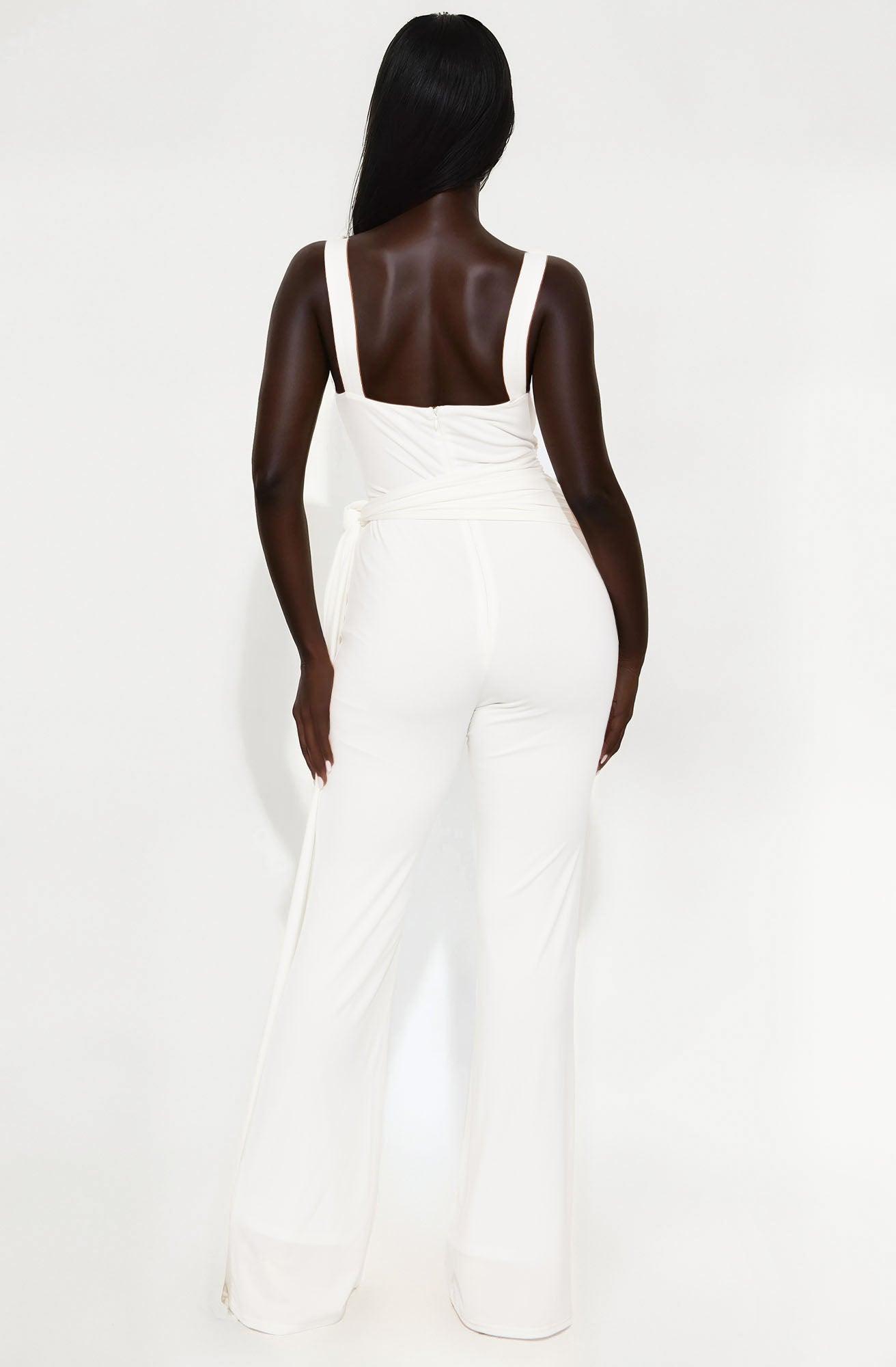 Helena Draped Jumpsuit - White Female Product Image