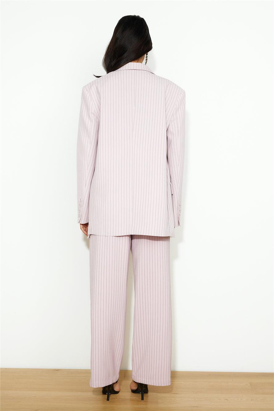 LIONESS NYC Pant Pink Pinstripe Product Image