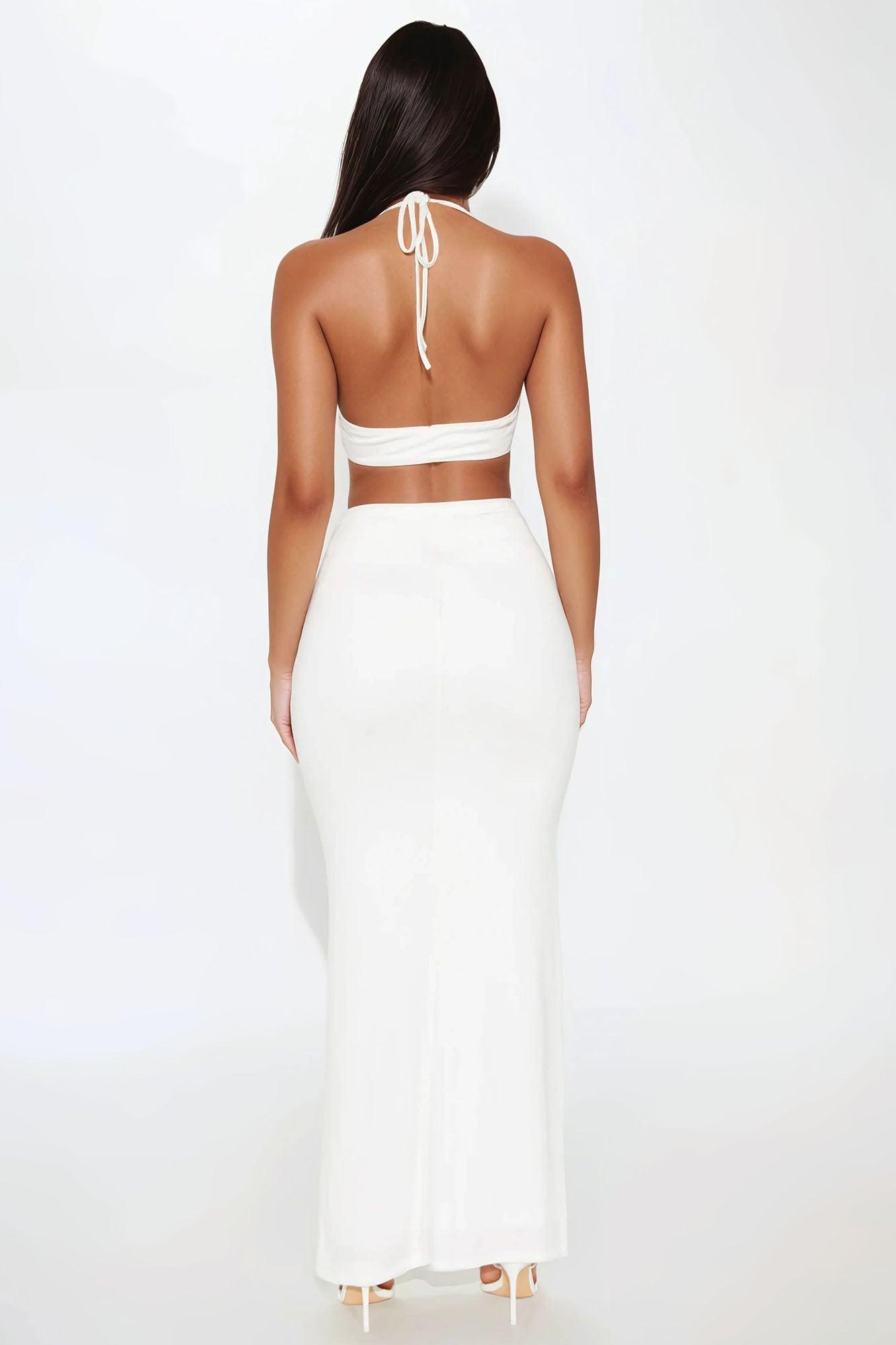 Chasing You Maxi Skirt Set - White Female Product Image