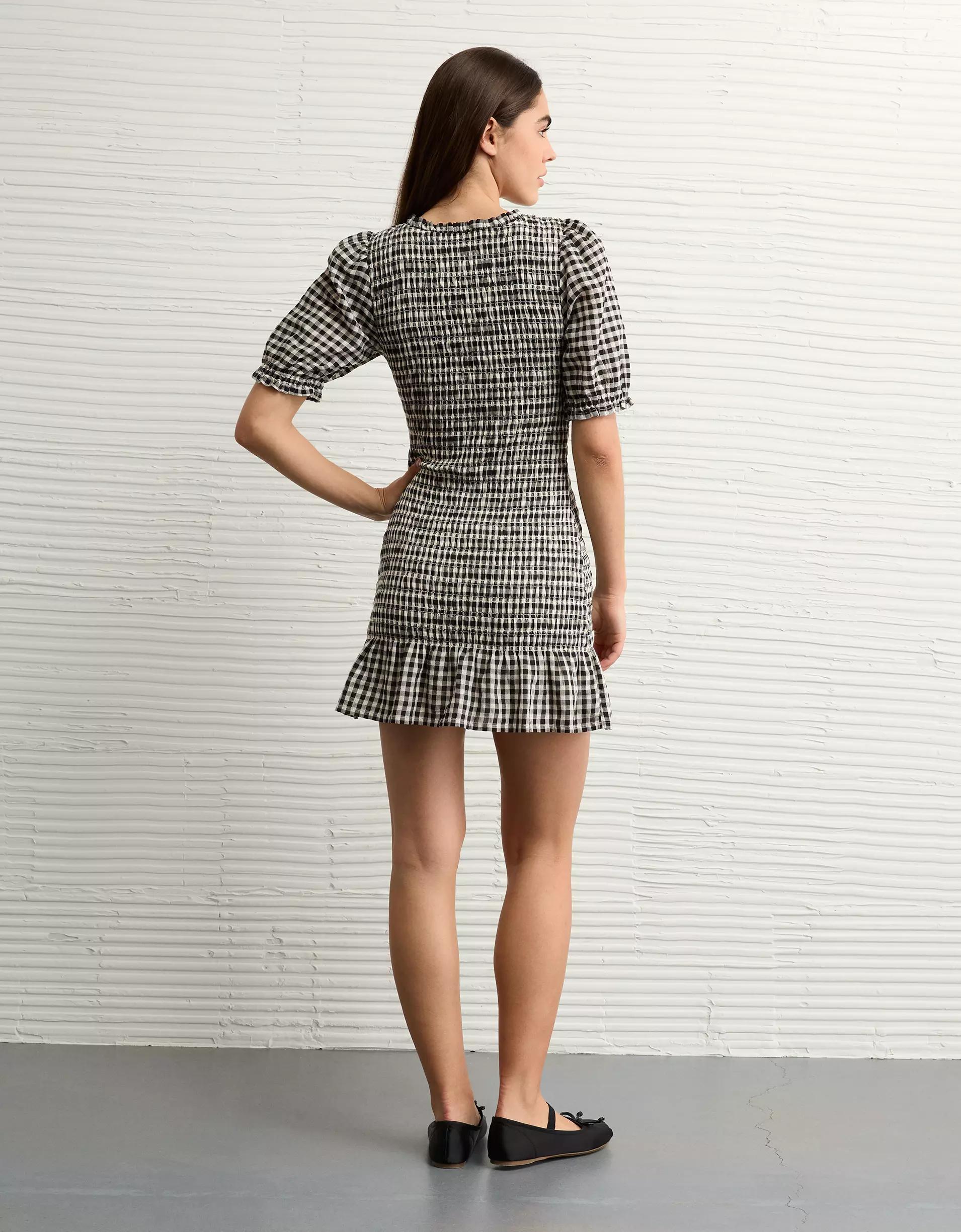 AE Puff Sleeve Smocked Mini Dress Product Image