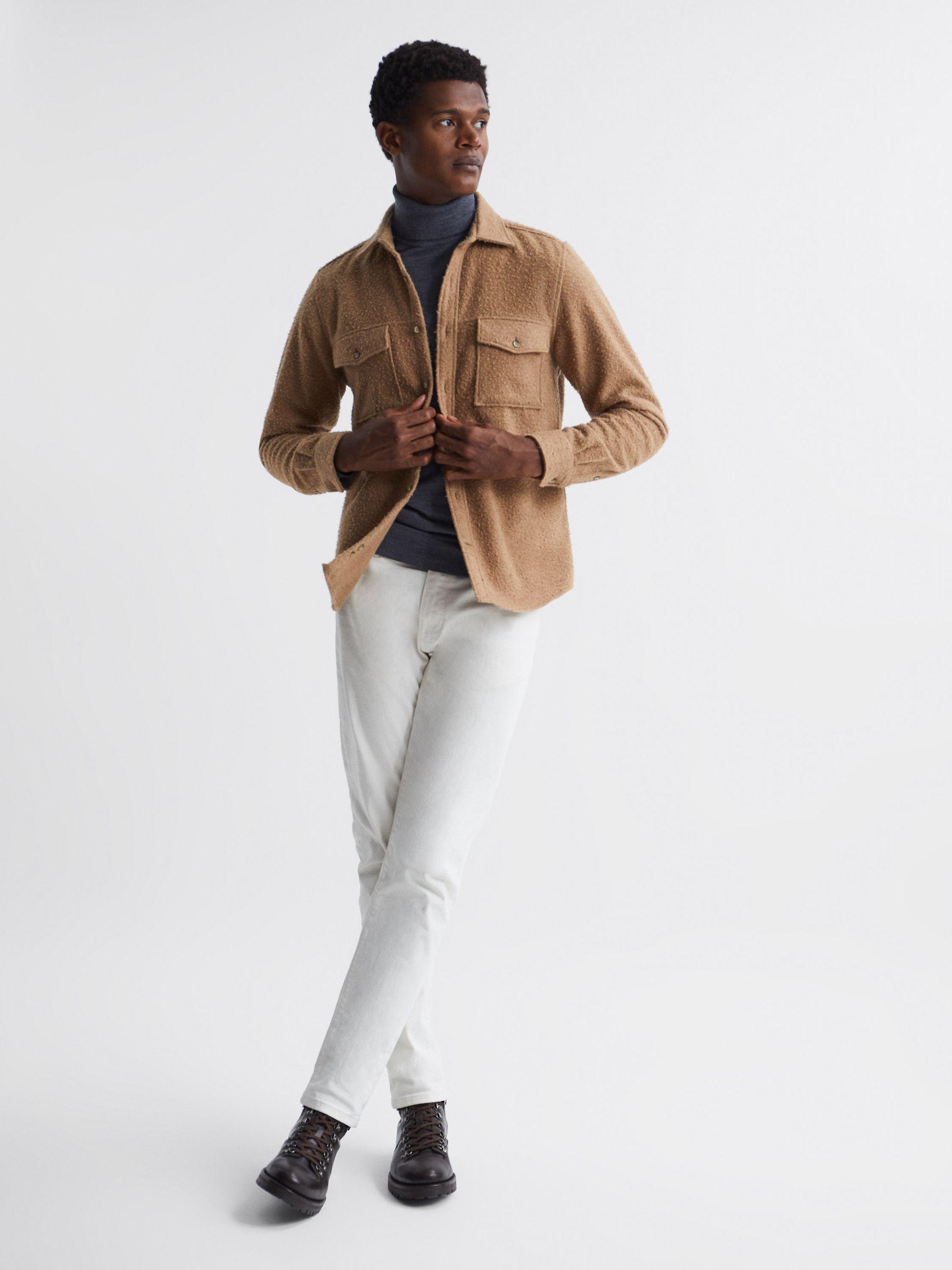 Casentino Twin Pocket Overshirt in Camel Product Image