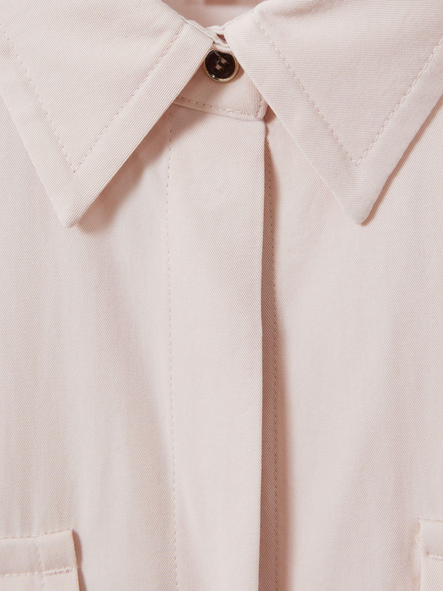 Lyocell Button Through Shirt in Nude Product Image