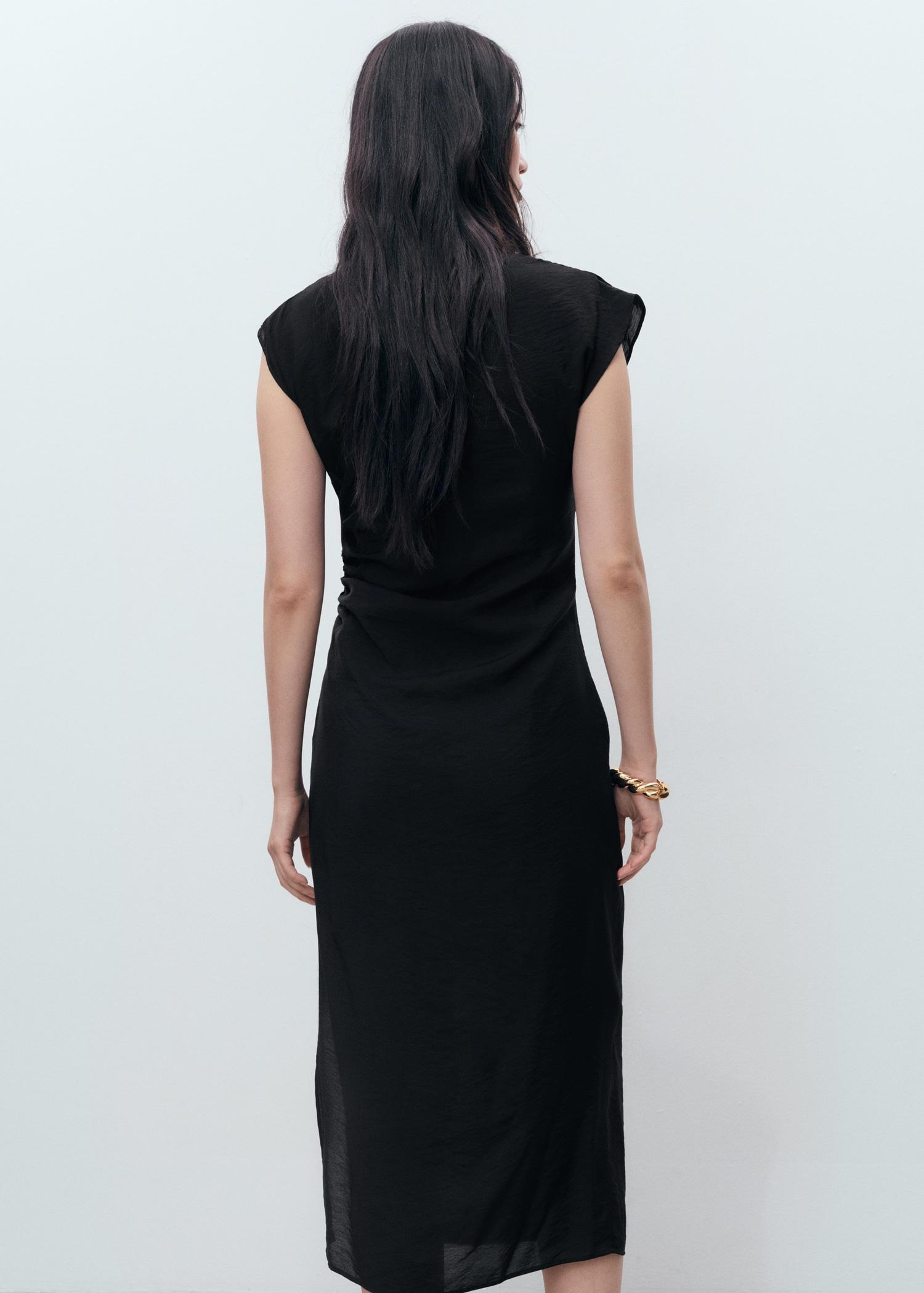 Draped straight dress - Women | MANGO USA Product Image
