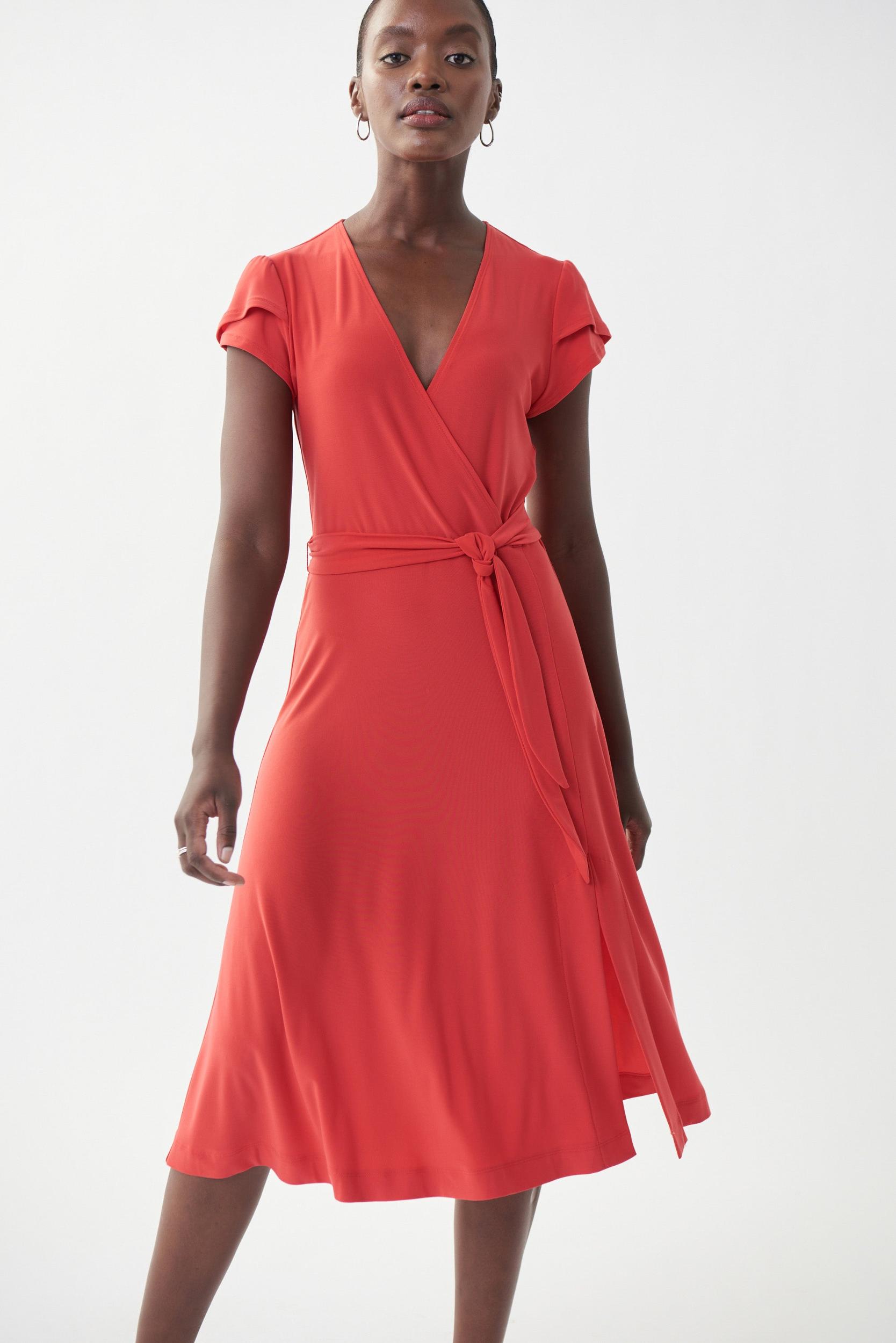Joseph Ribkoff Cap Sleeve, Flip Skirt Dress Product Image