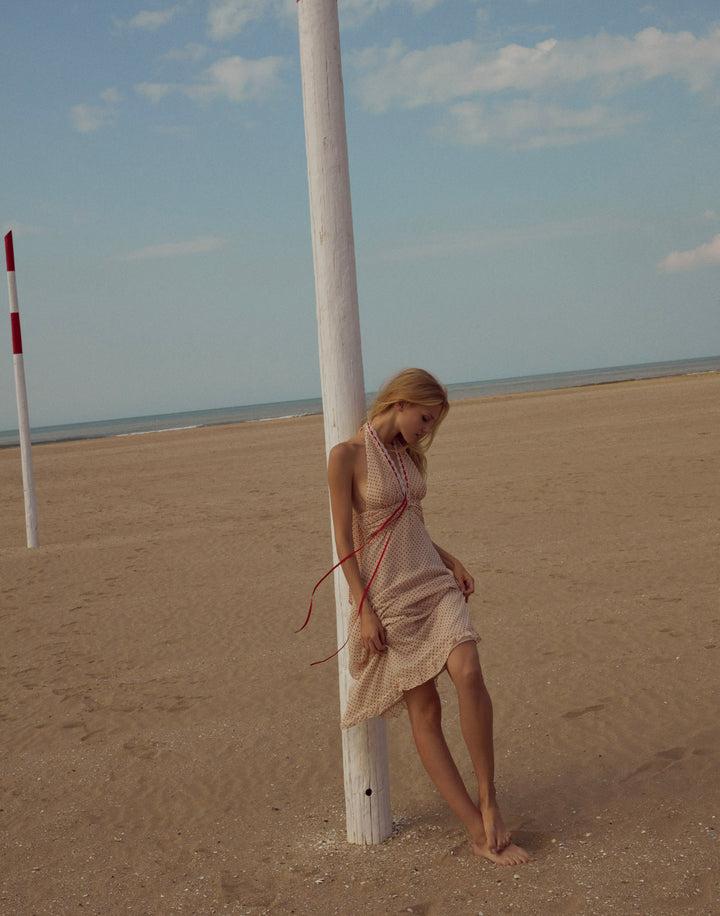 Love Dot Midi Dress — Cream Product Image