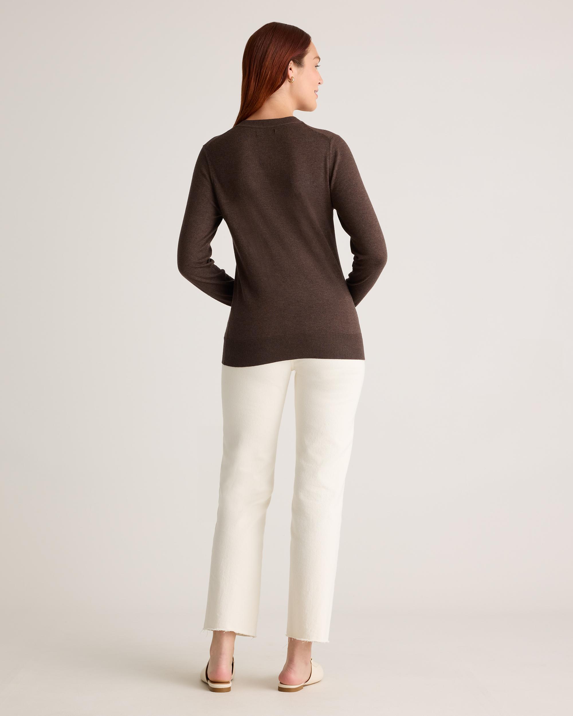 Quince | Women's Lightweight Cotton Cashmere Crew Sweater Organic Cotton Product Image