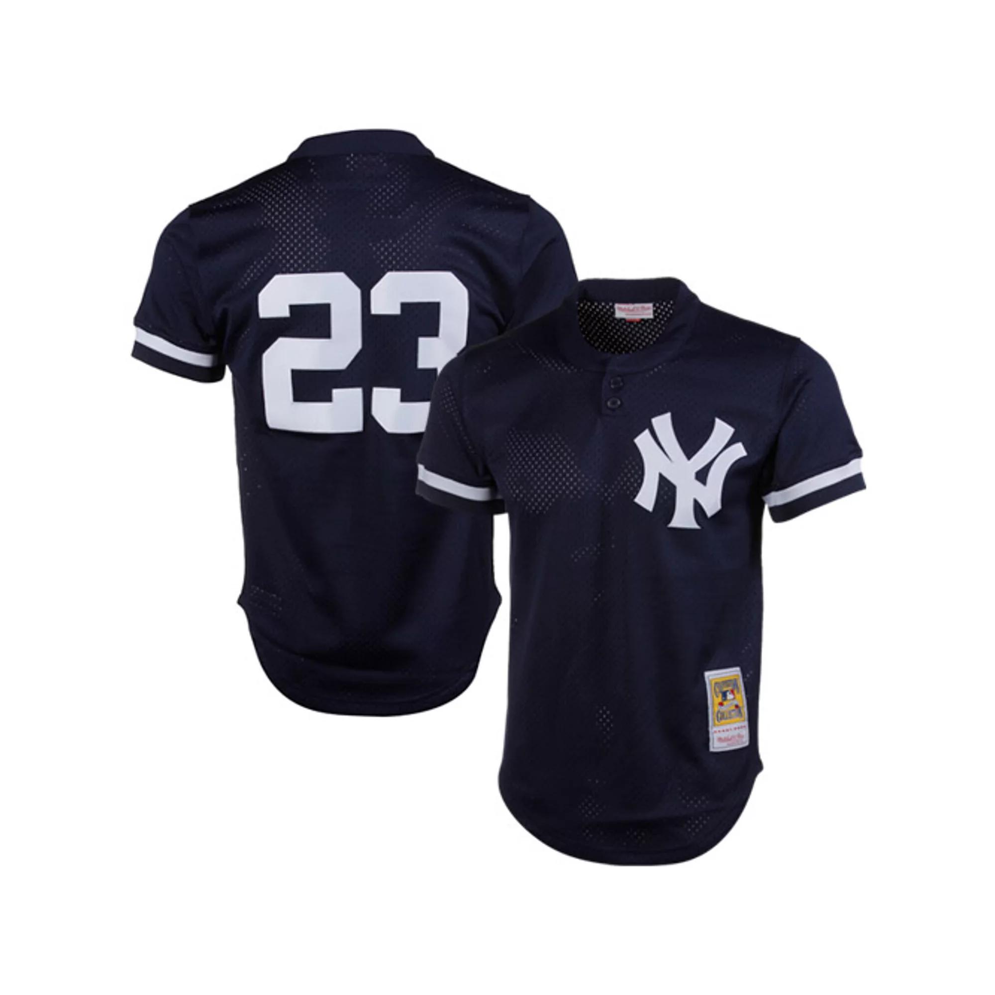 Men's Mitchell & Ness Don Mattingly Navy New York Yankees 1995 Authentic Cooperstown Collection Mesh Batting Practice Jersey,  Product Image