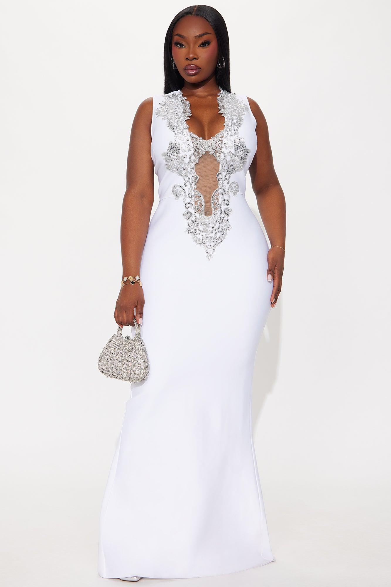 Roxanne Bandage Gown - White Female Product Image