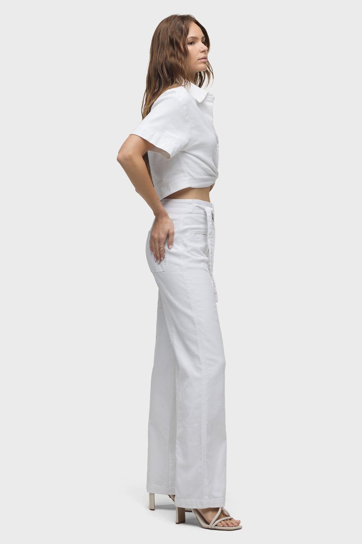 Tie Waist Pintucked Trouser Pant Female Product Image