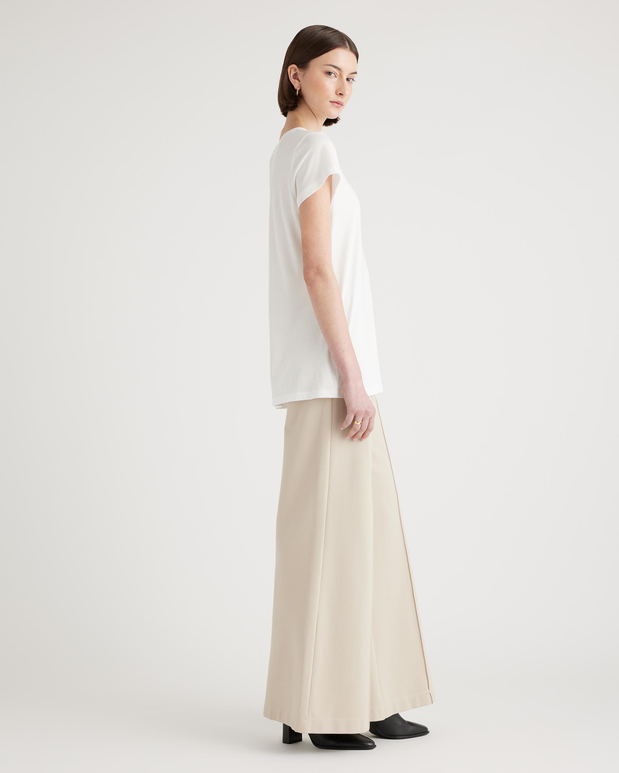 Quince | Women's Cotton Modal Crew Neck Swing T-Shirt Size XL, Cotton/Modal Product Image