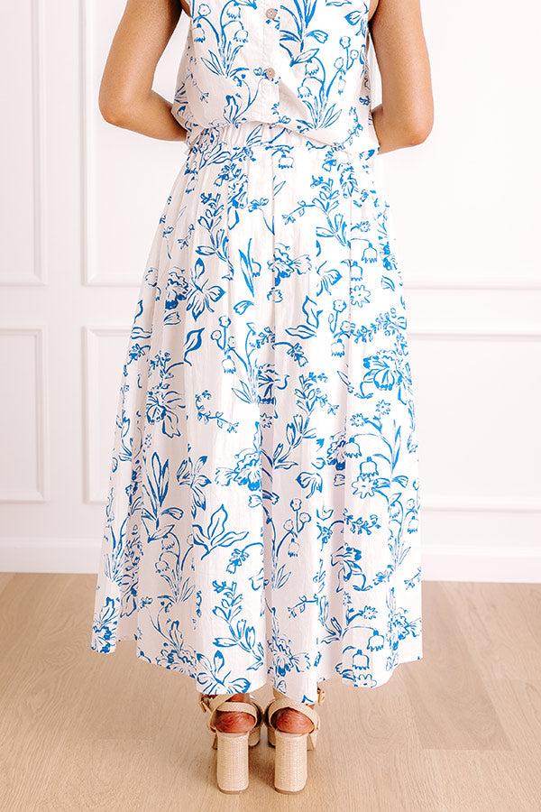 Chic and Serene High Waist Floral Maxi Skirt Product Image