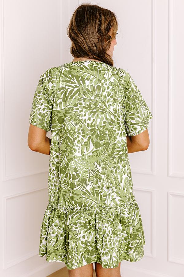Palm Petal Breeze Mini Dress Product Image