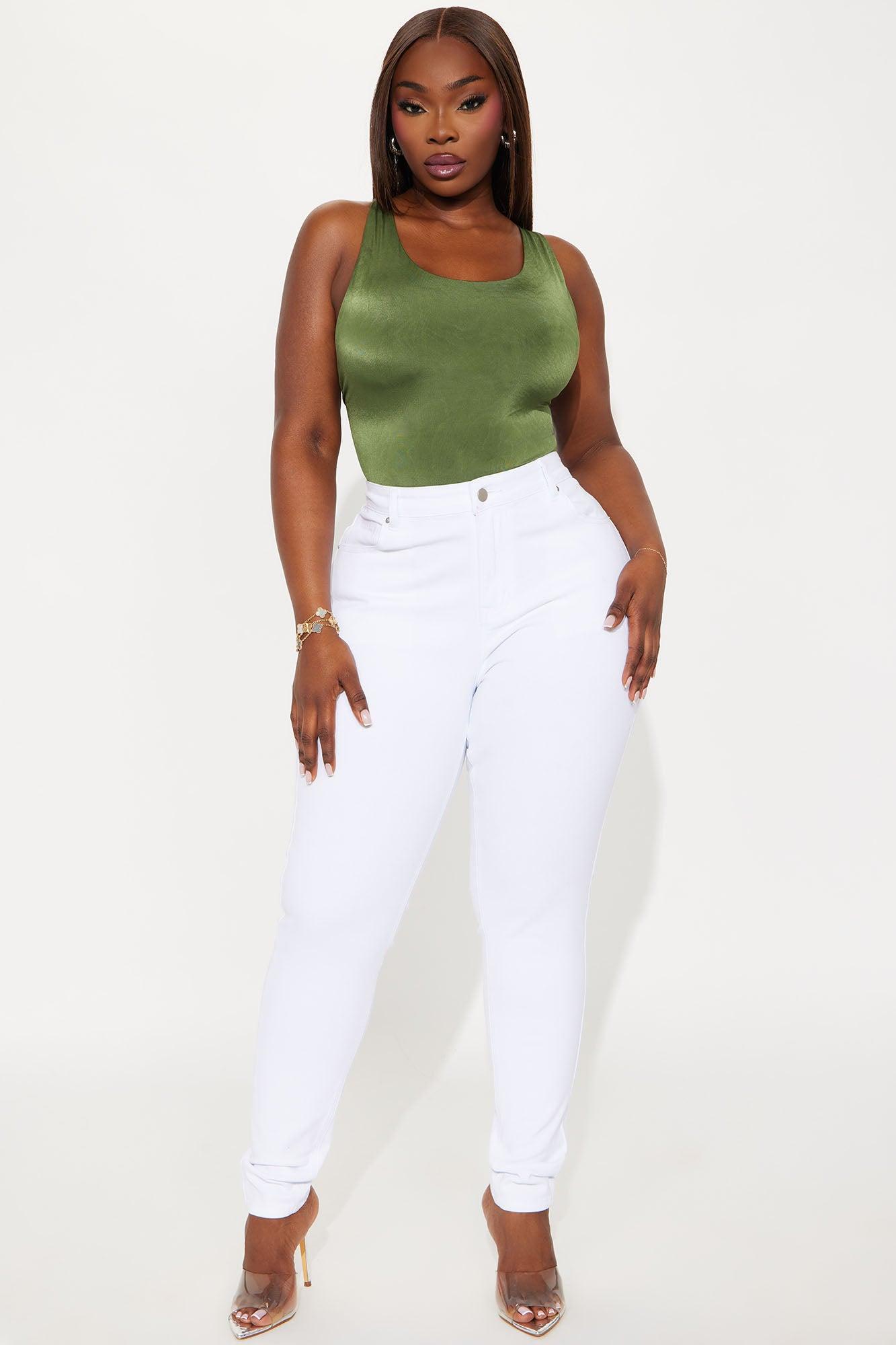 Martina Double Lined Bodysuit - Olive Female Product Image