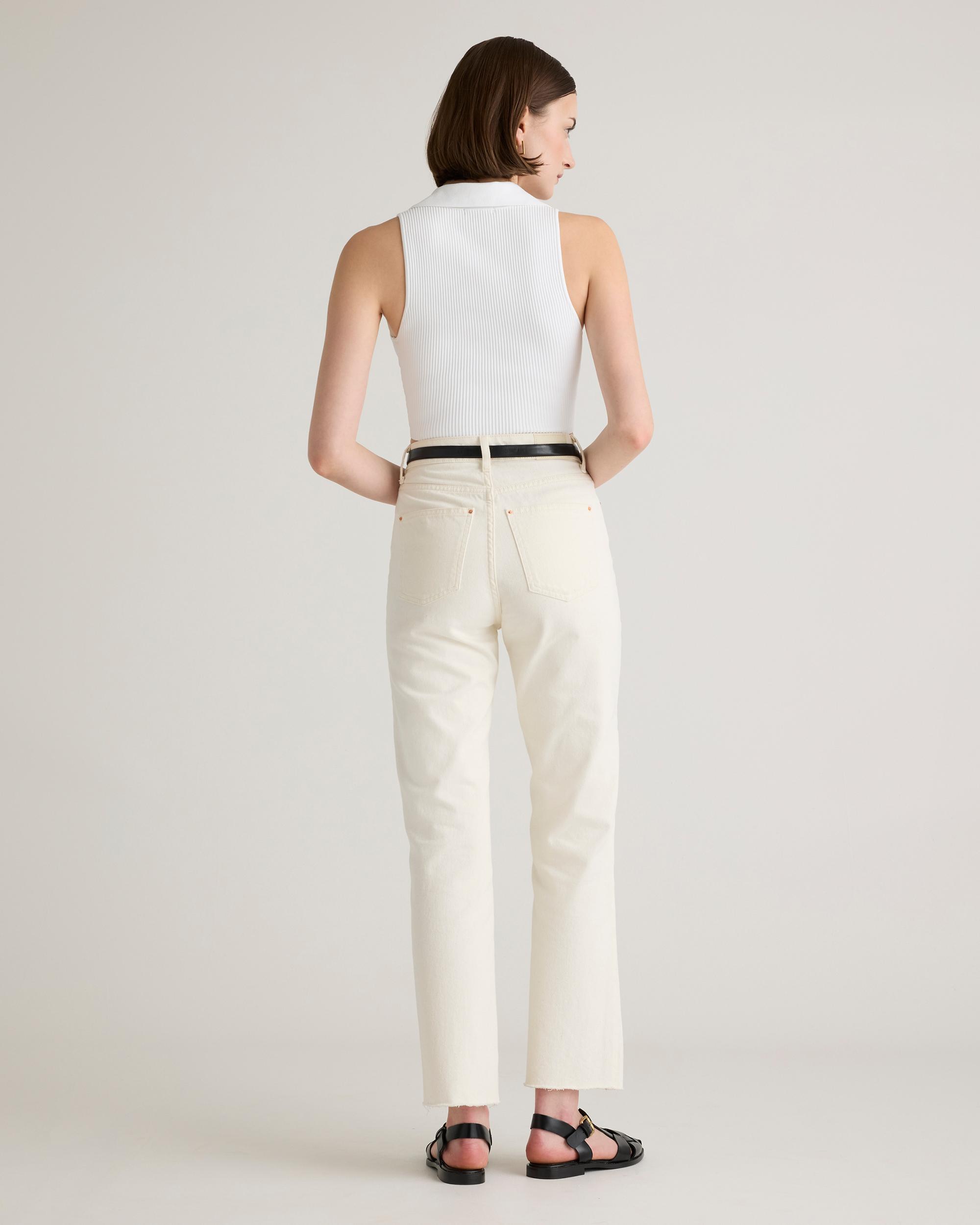 Quince | Women's Cropped Polo Ribbed Knit Tank Top Size XS, Recycled nylon/polyester/spandex Product Image