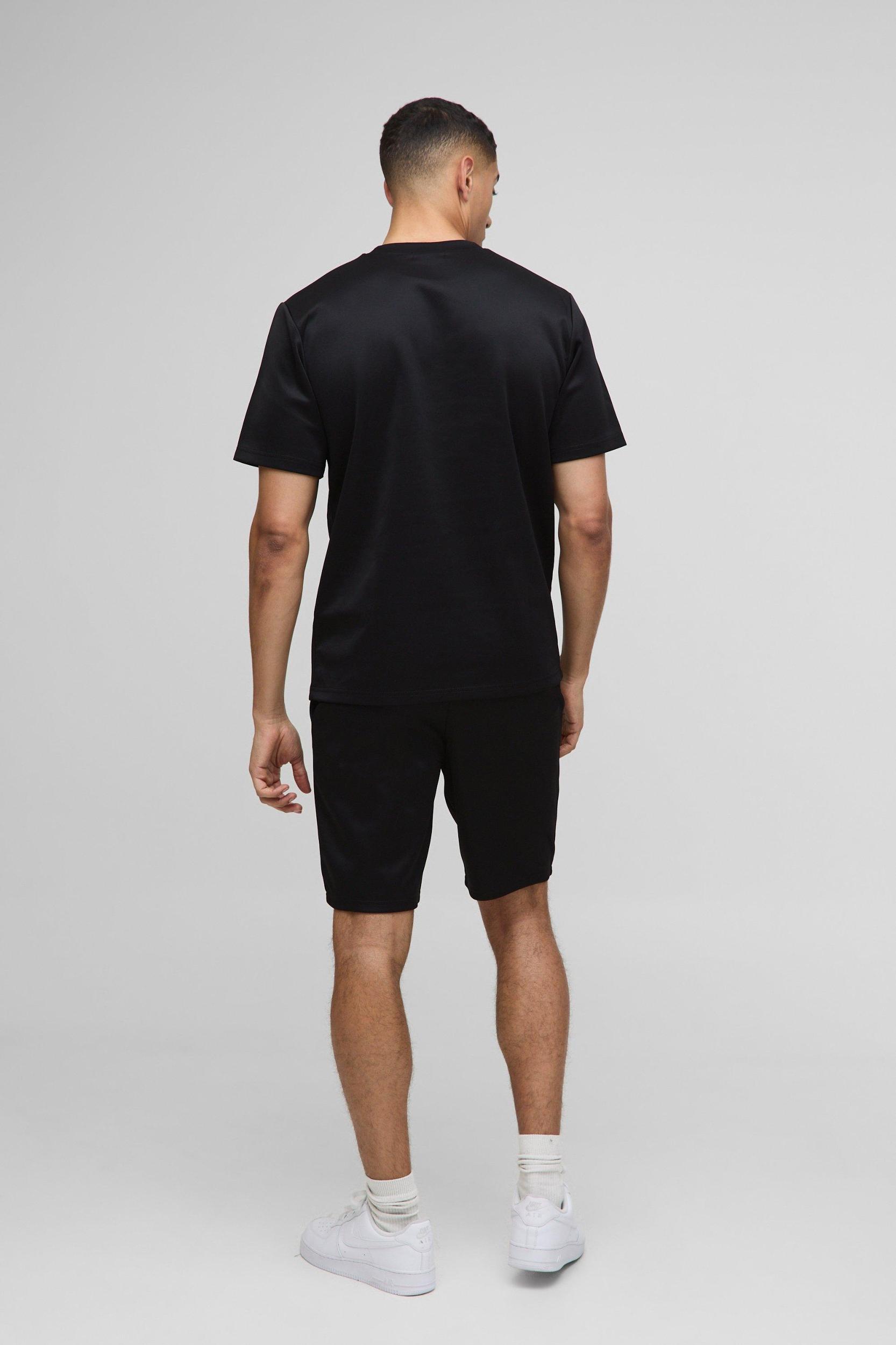 Regular Fit Scuba T-Shirt & Short Set | boohooMAN USA Product Image