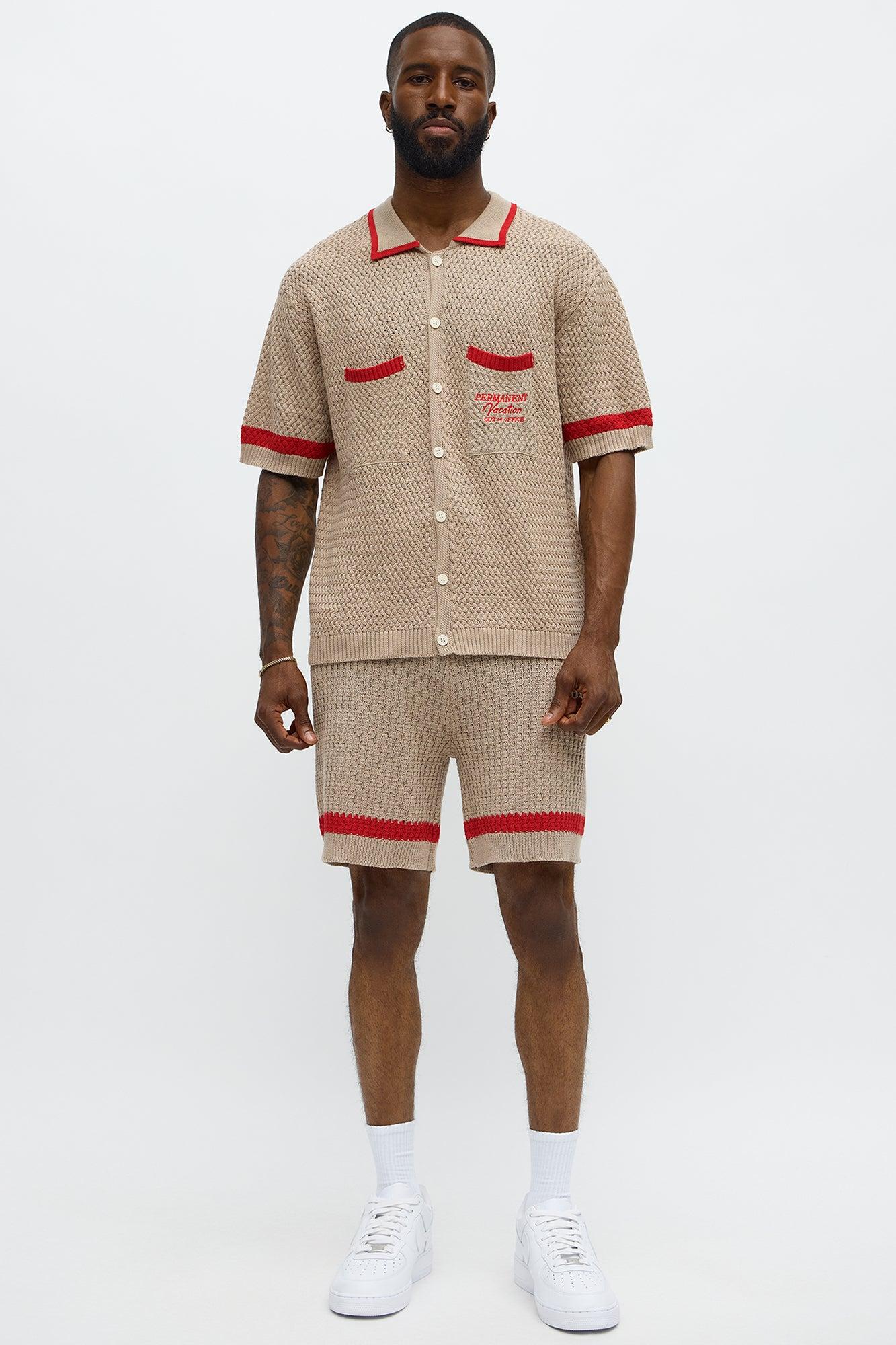 Relaxed Fit Margarita Button Up Shirt - Tan/Multi Male Product Image