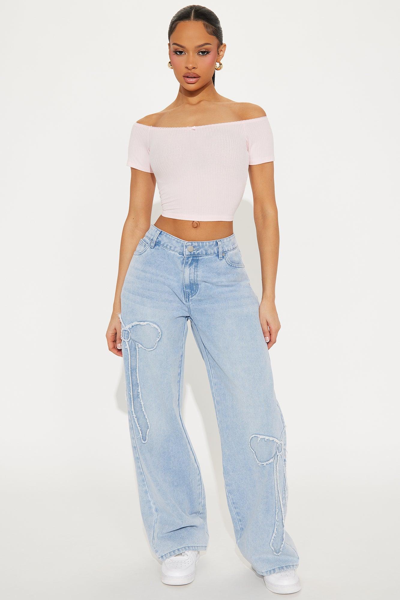 Girly Things Off Shoulder Top - Pink Product Image
