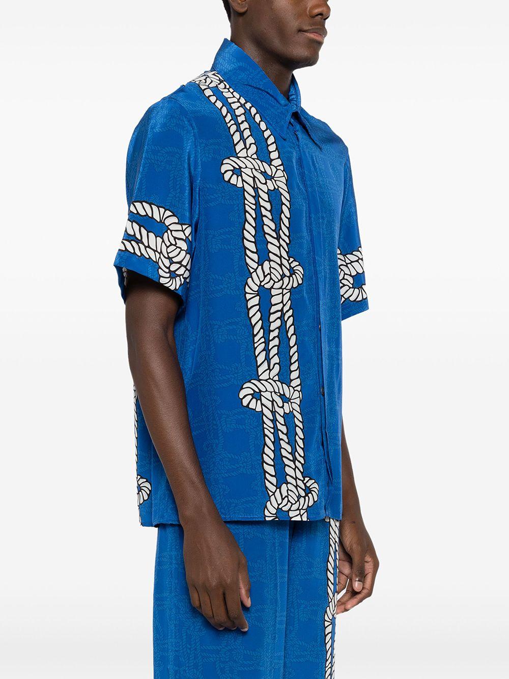 graphic-print silk shirt Product Image