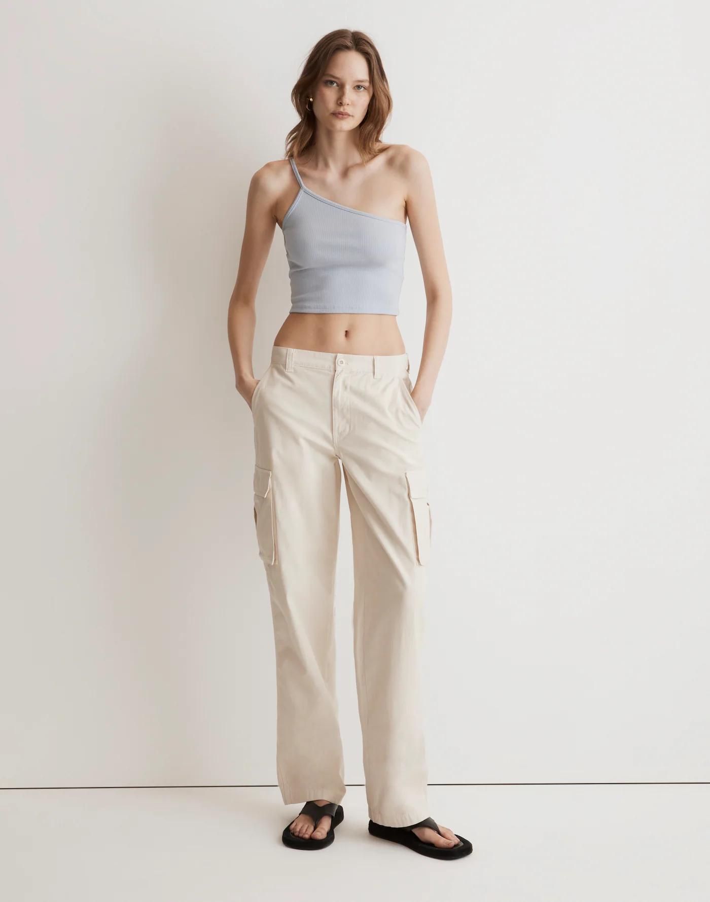 One-Shoulder Crop Tank in Sleekhold Product Image