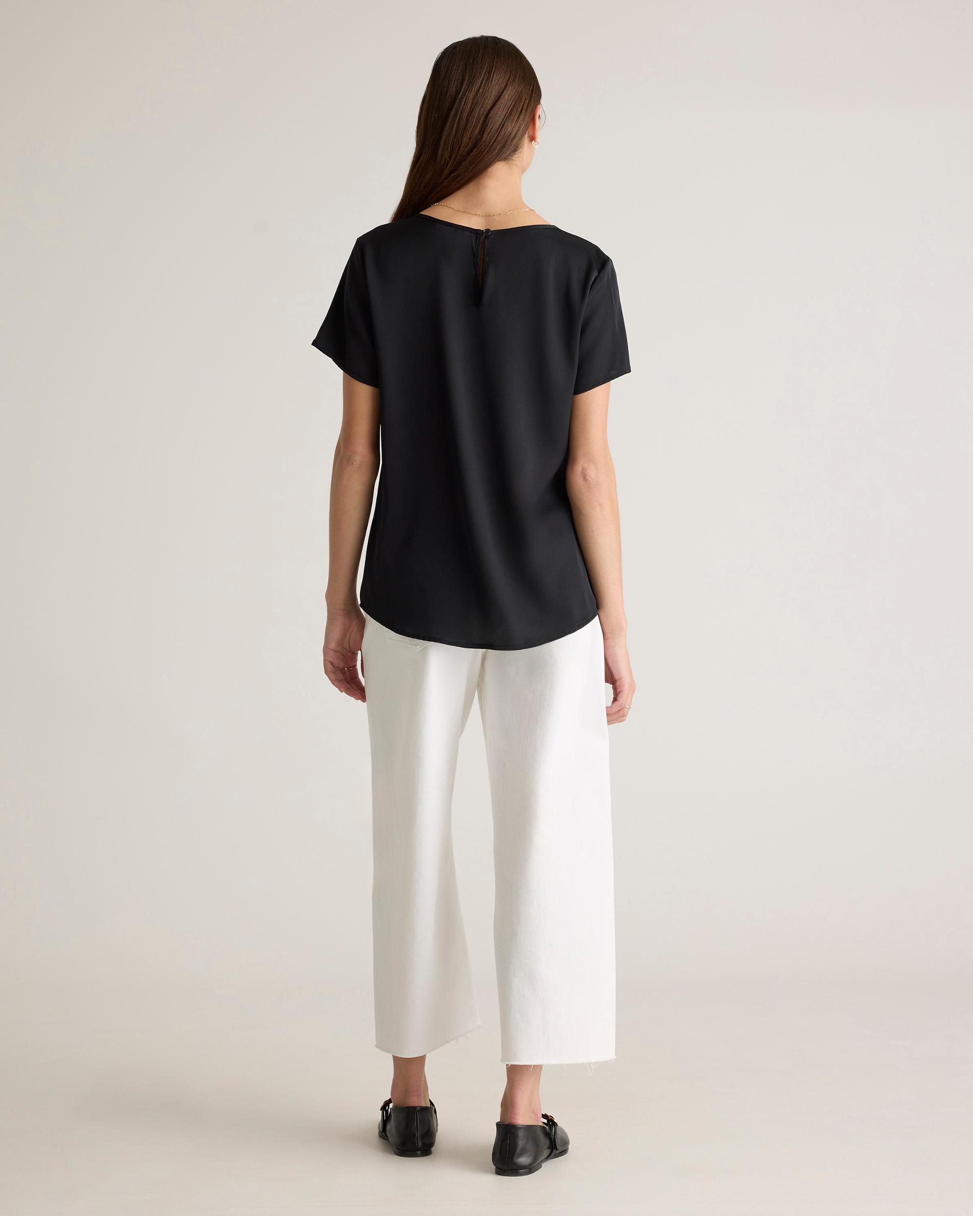 Quince | Women's 100% Washable Silk Stretch T-Shirt Size XS Product Image