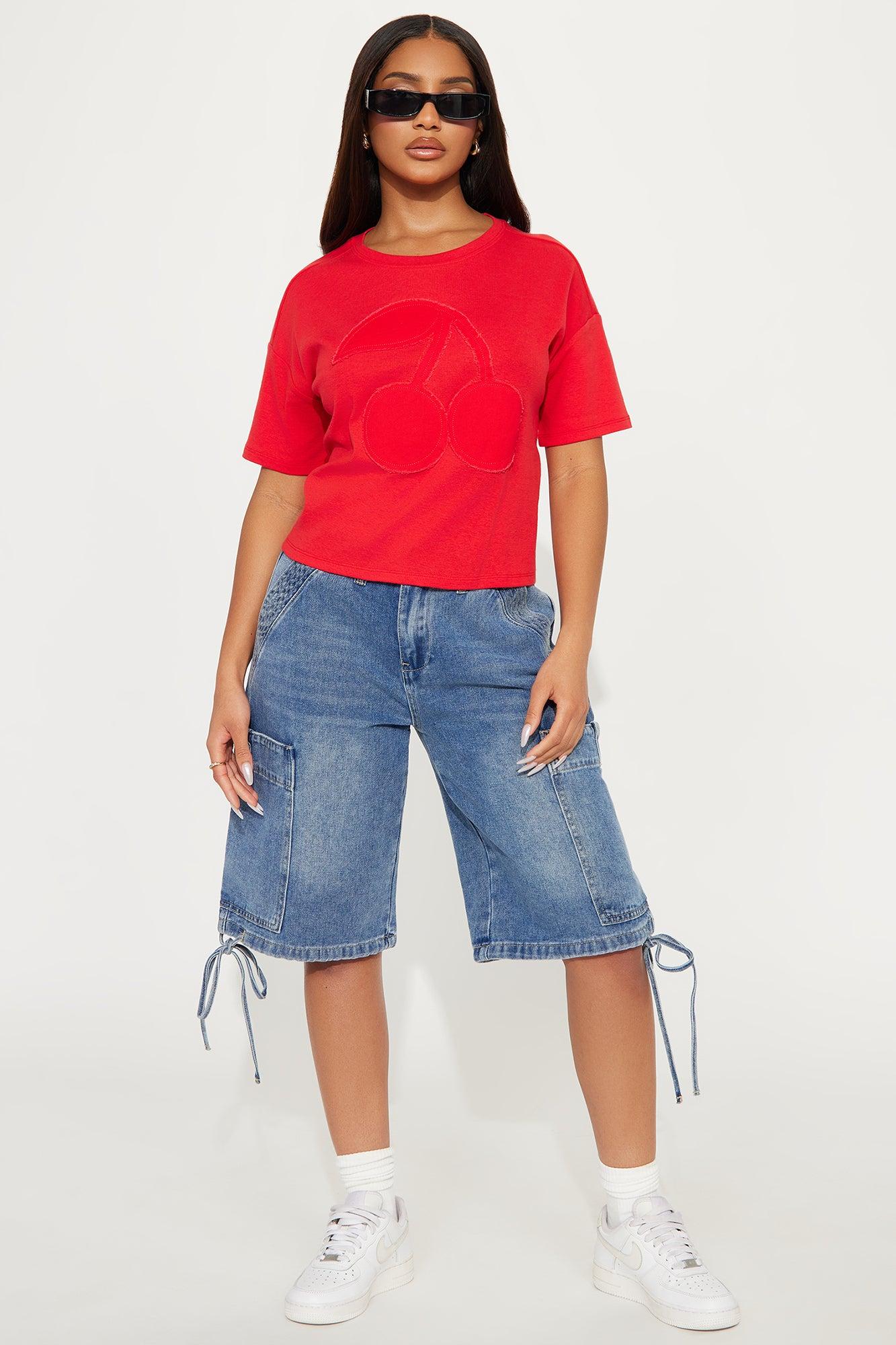 Cherry Moment Oversized Tee - Red Product Image