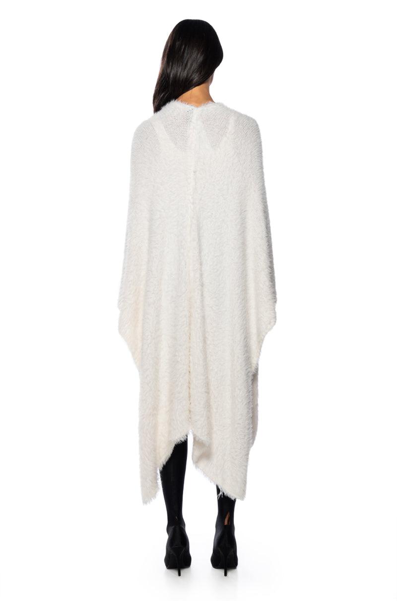 COZY TAPE KNIT PONCHO Product Image