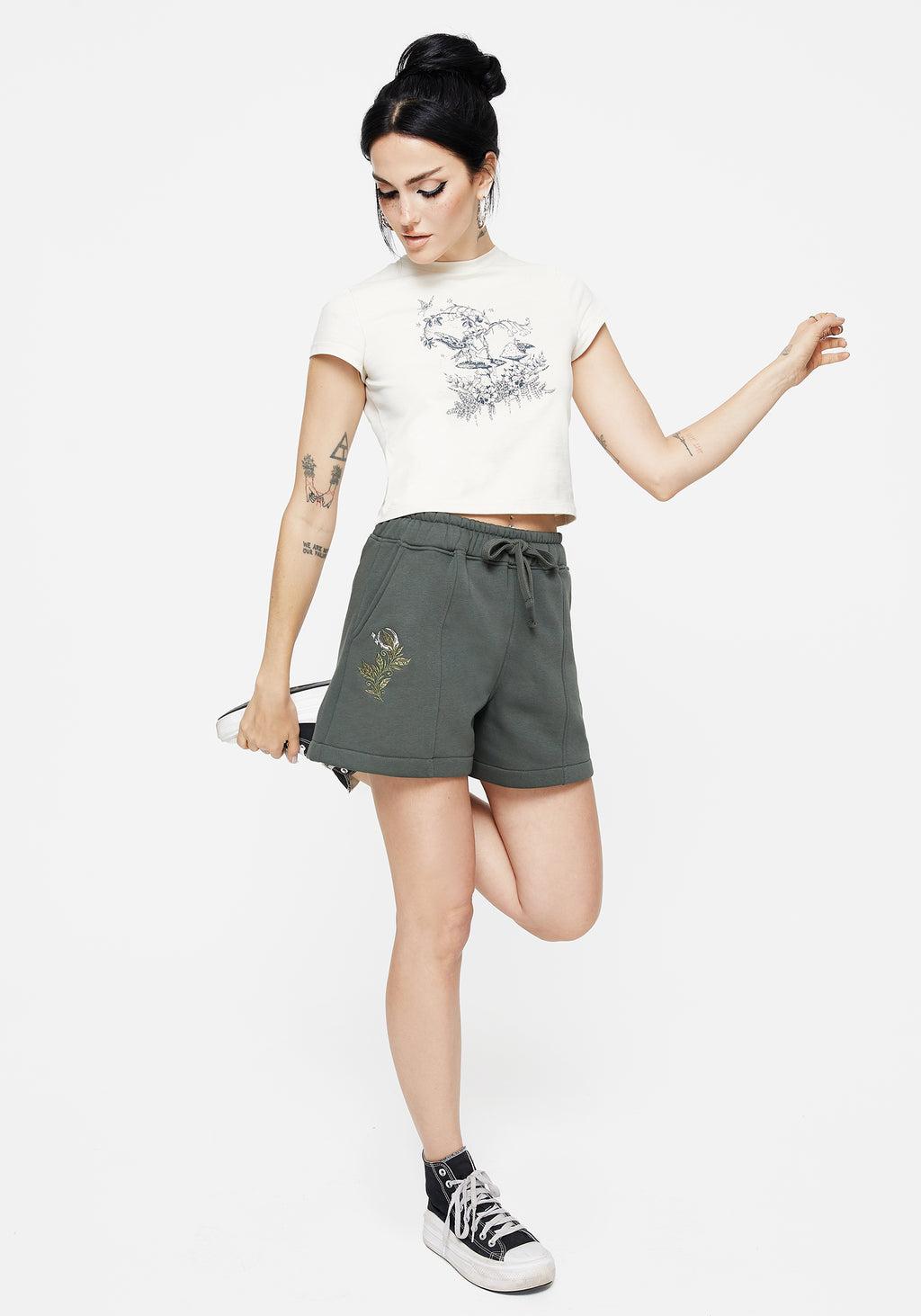 Nirah Cotton Embroidered Shorts Product Image