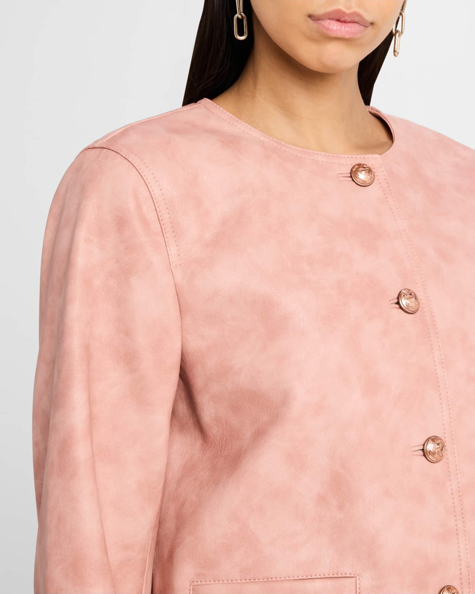 Lyles Boxy Faux Leather Jacket Product Image