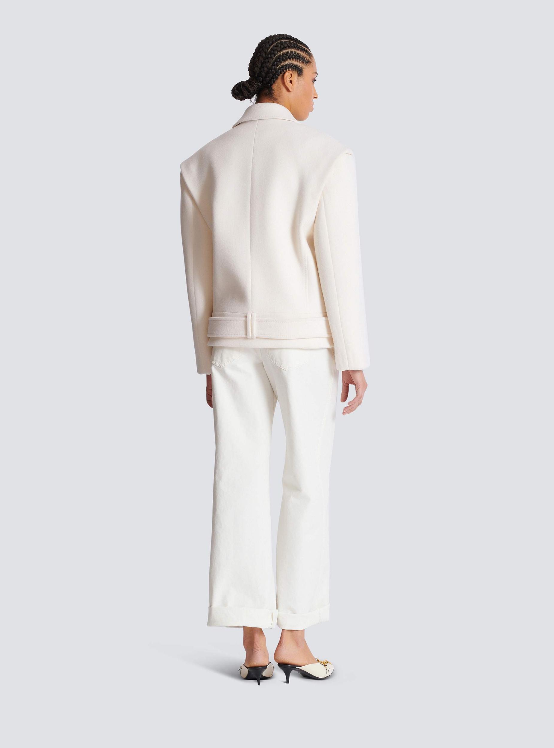 Cropped cashmere reefer jacket Product Image