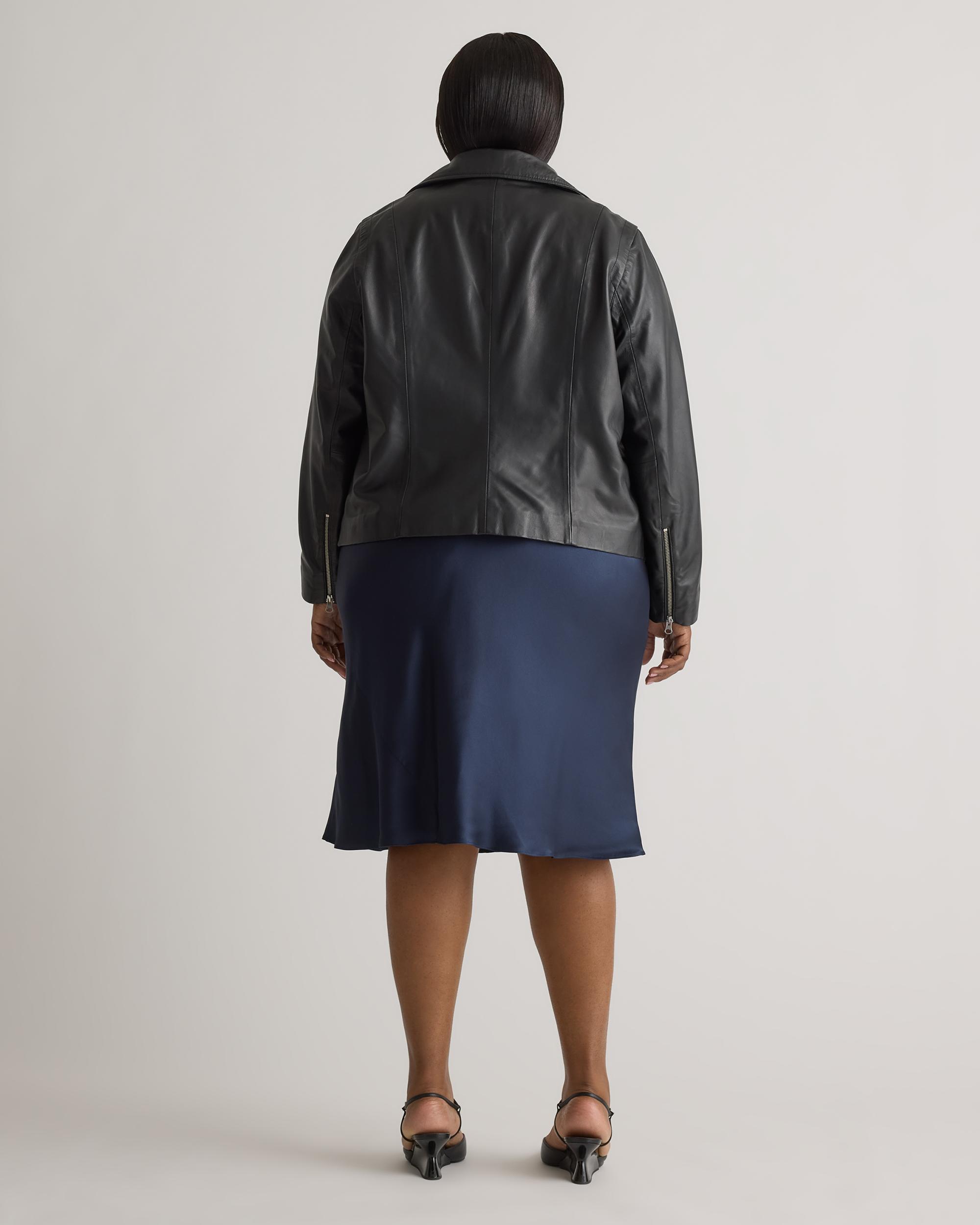 Quince | Women's 100% Washed Leather Biker Jacket Product Image