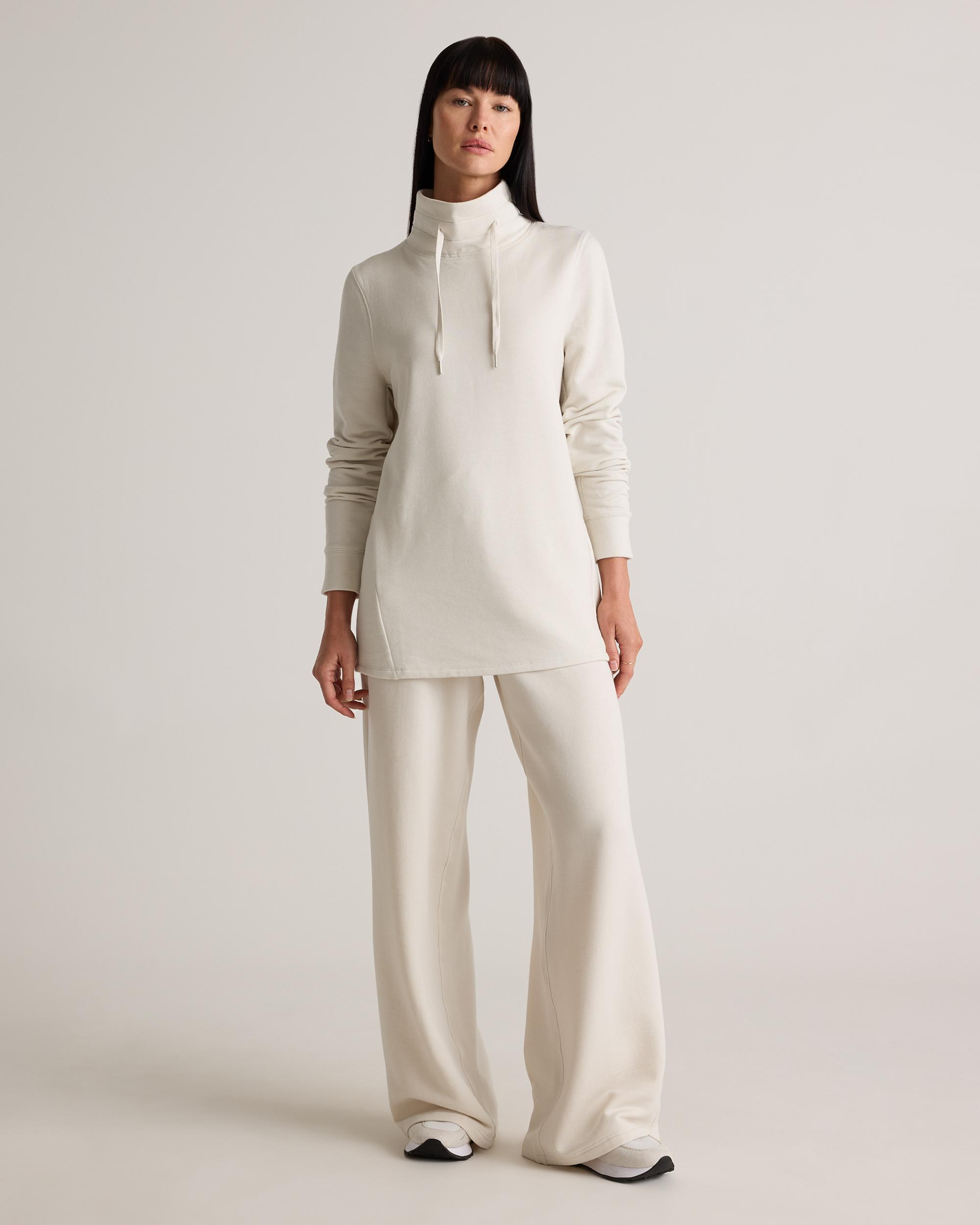 Quince | Women's SuperSoft Fleece Mock Neck Pullover Lenzing Modal Product Image