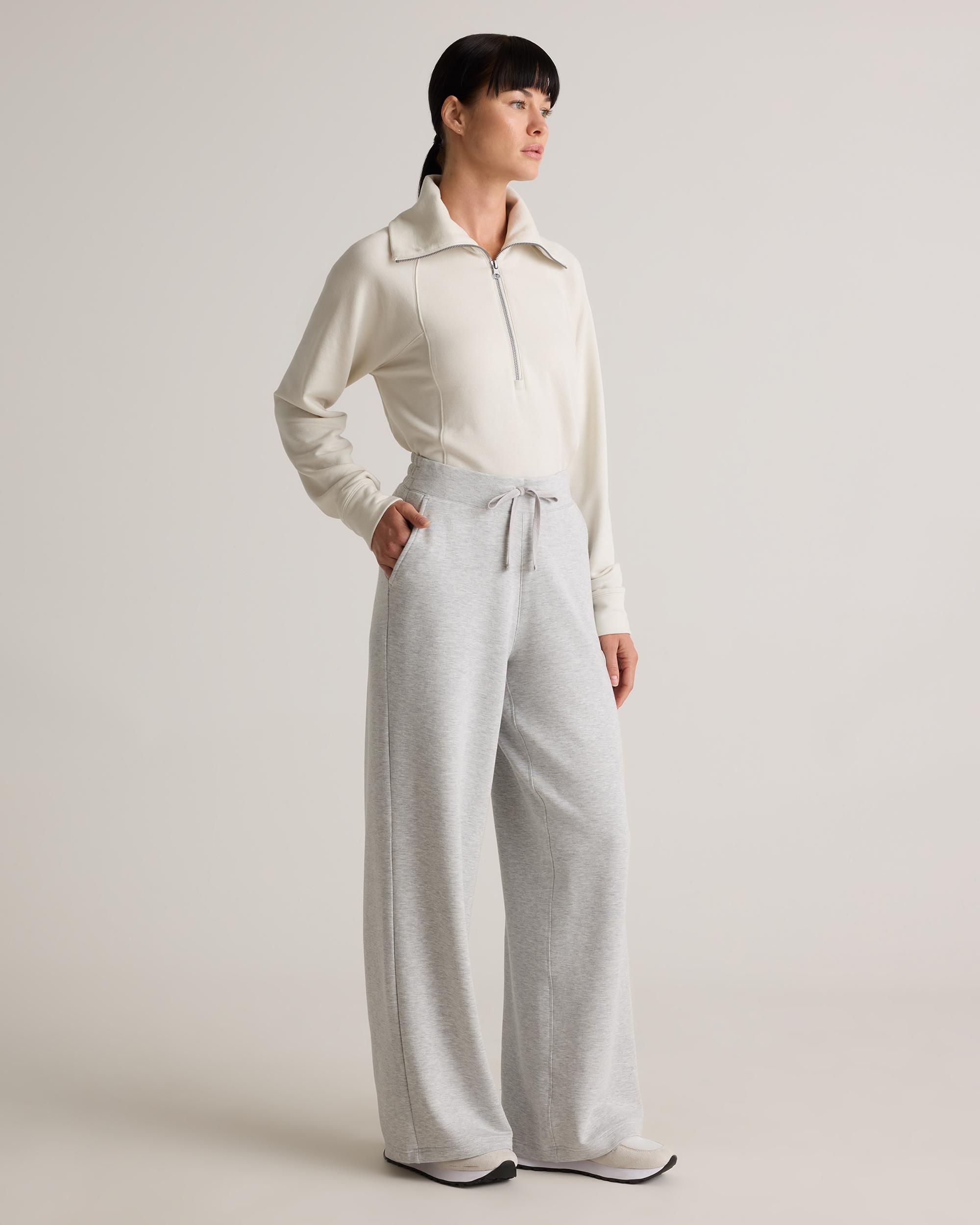 Quince | Women's SuperSoft Fleece Wide Leg Pants Size XL, Lenzing Modal Product Image