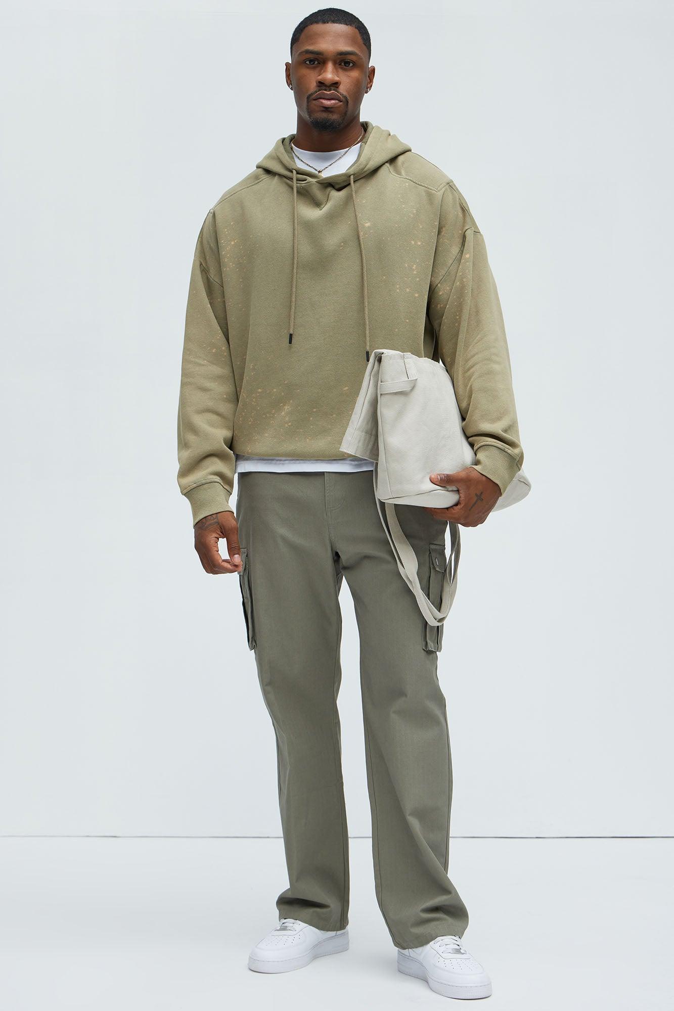 Berry Straight Cargo Pants - Olive Product Image