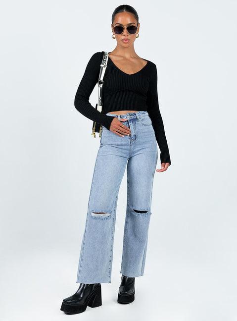 Meier Long Sleeve Top Black Product Image