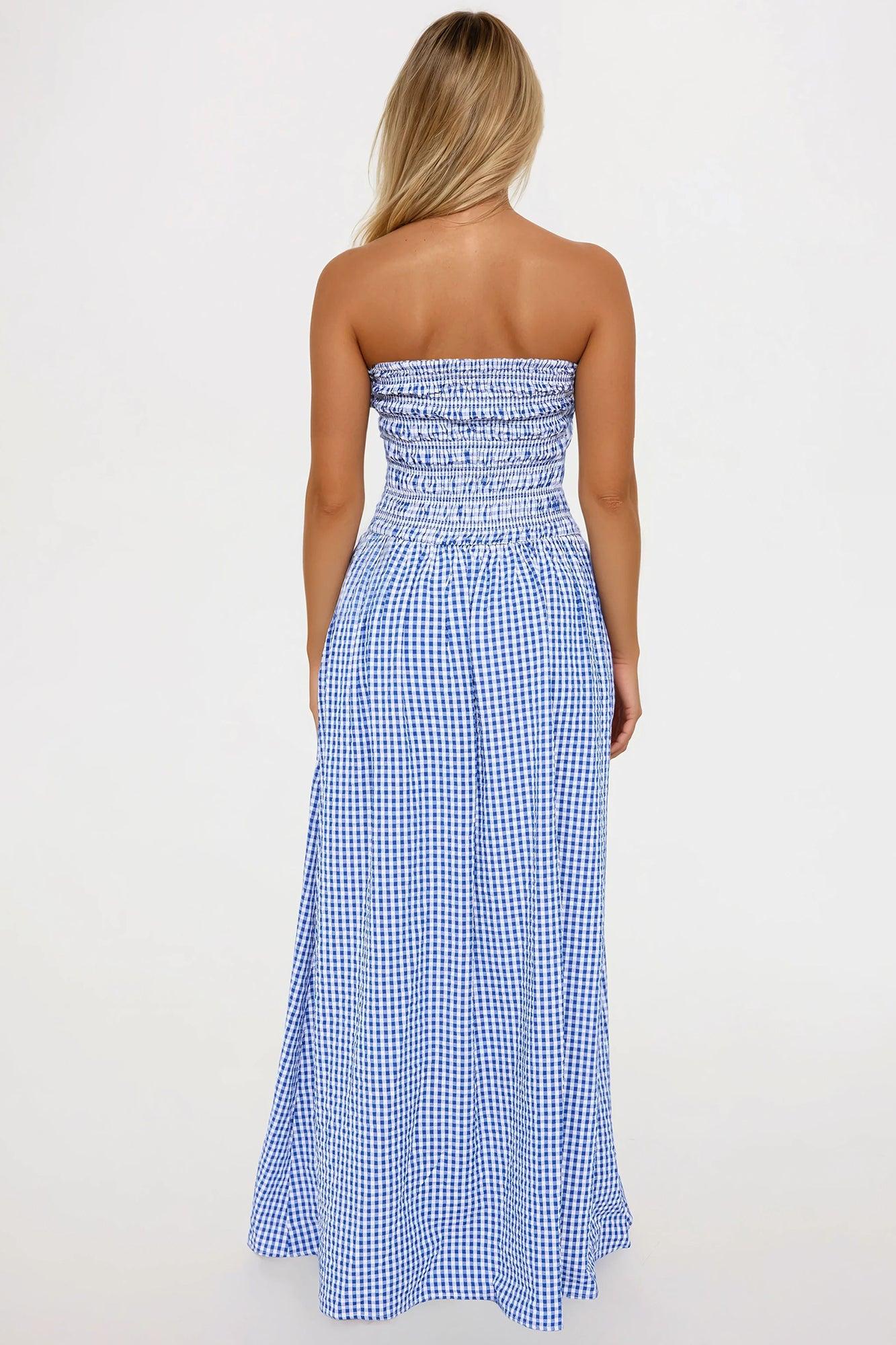 Swept Away Poplin Maxi Dress - Royal Product Image