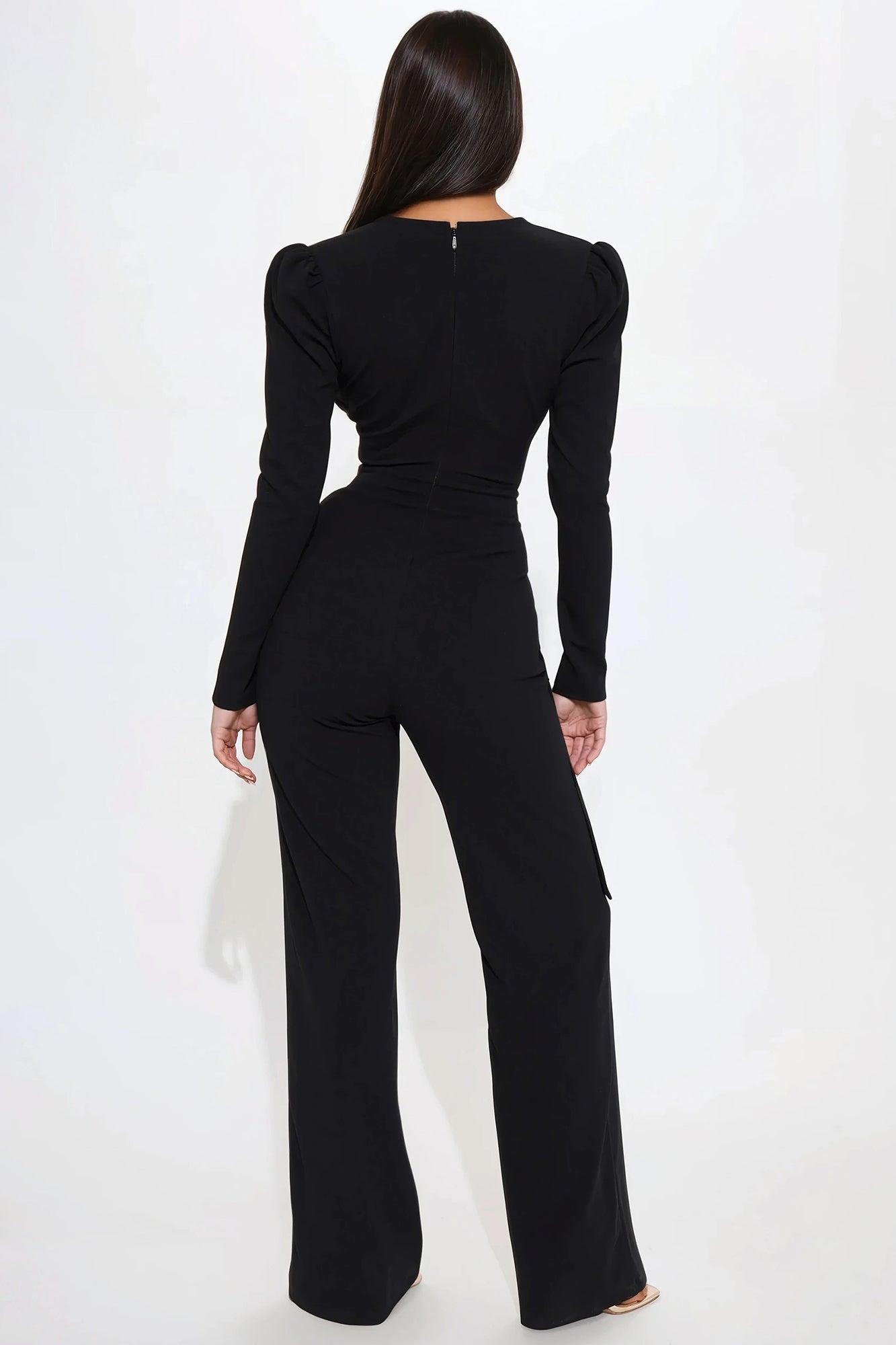 Bodes Well Blazer Jumpsuit - Black Product Image