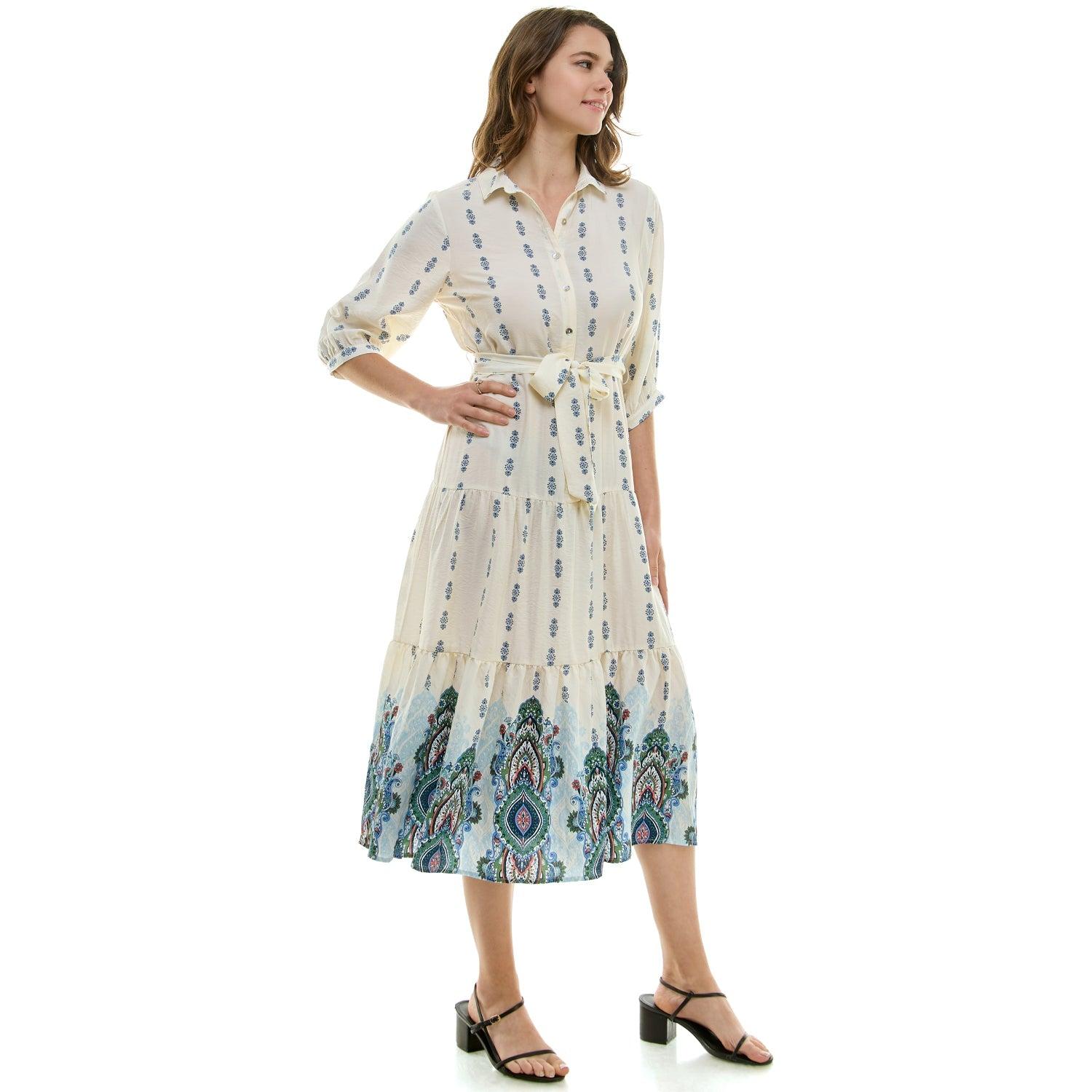 Poppi Long Ruffle Sleeve V-Neck Blouse Product Image