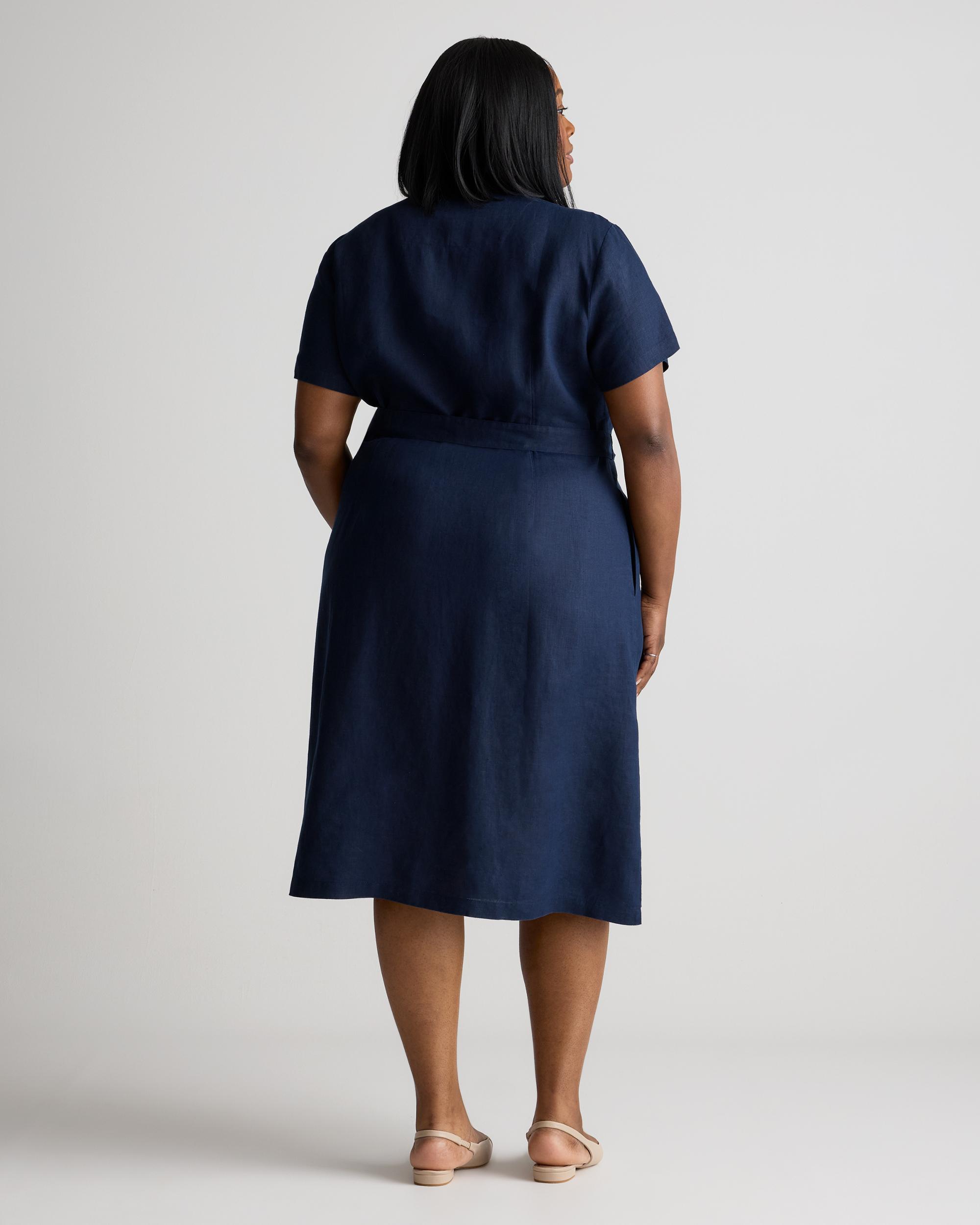 Quince | Women's 100% European Linen Button Front Dress Product Image