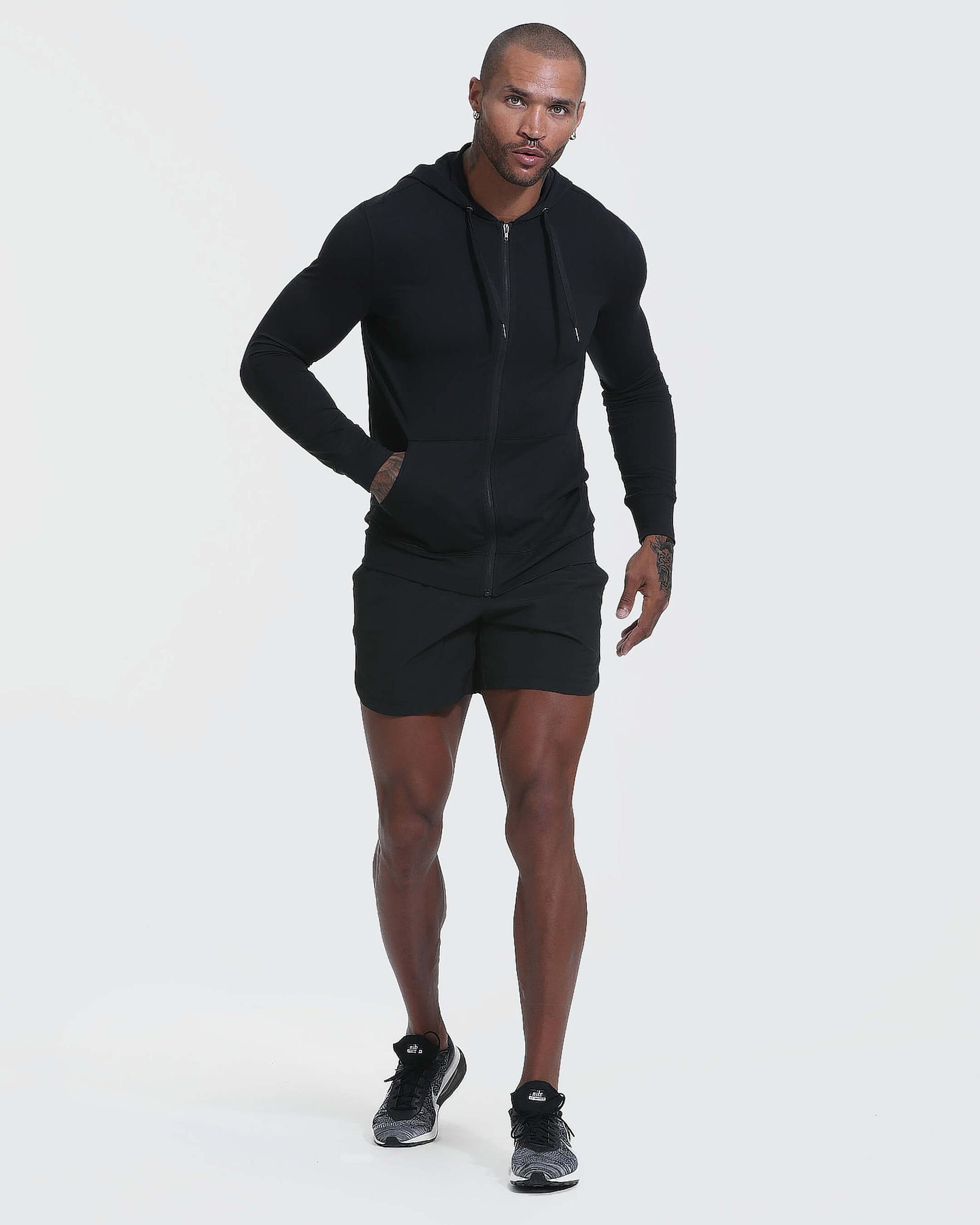 Black Active Comfort Full Zip Hoodie Product Image