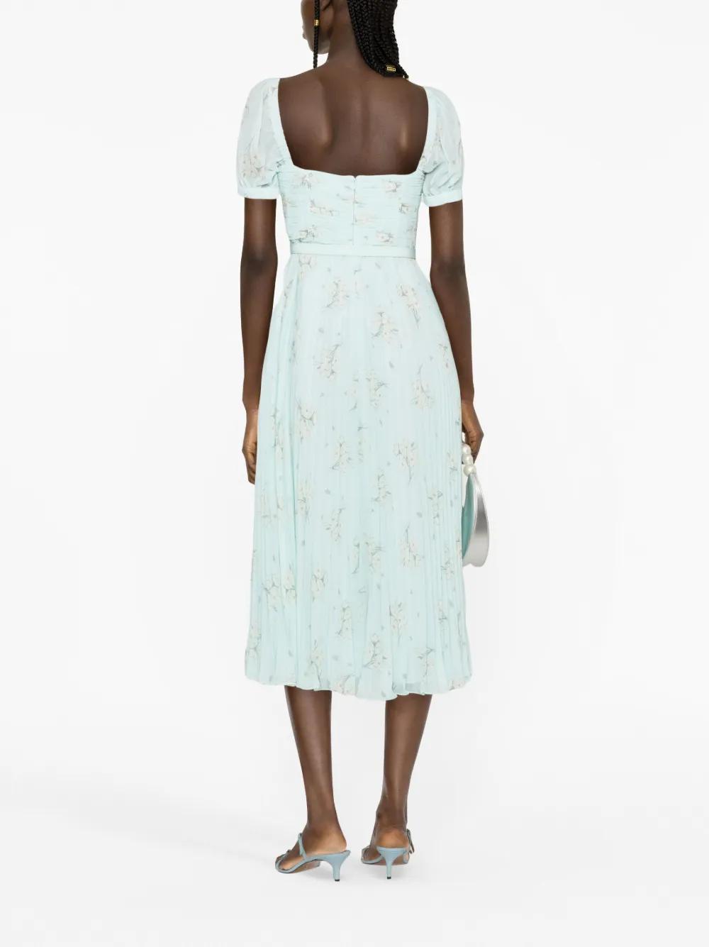 floral-print chiffon midi dress Product Image