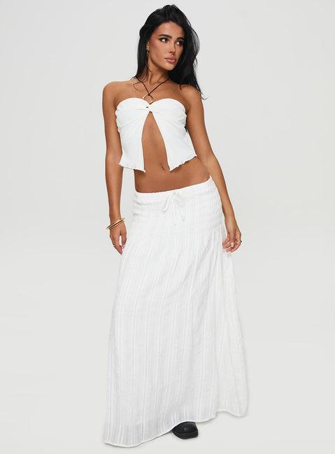 Carana Maxi Skirt White Product Image