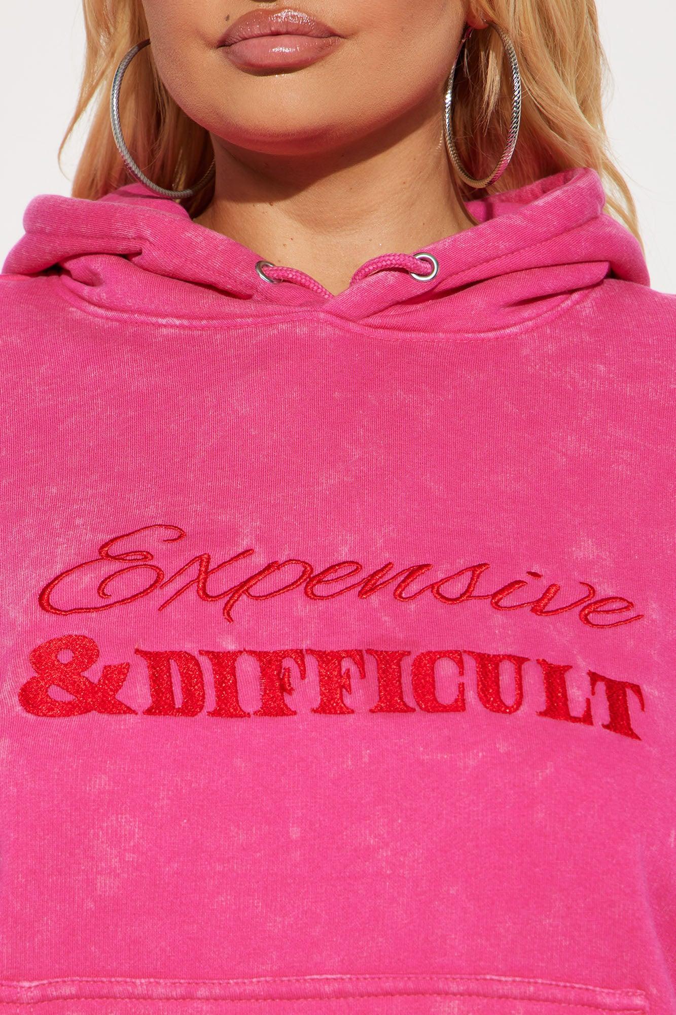 Expensive & Difficult Fleece Skirt Set - Hot Pink Product Image