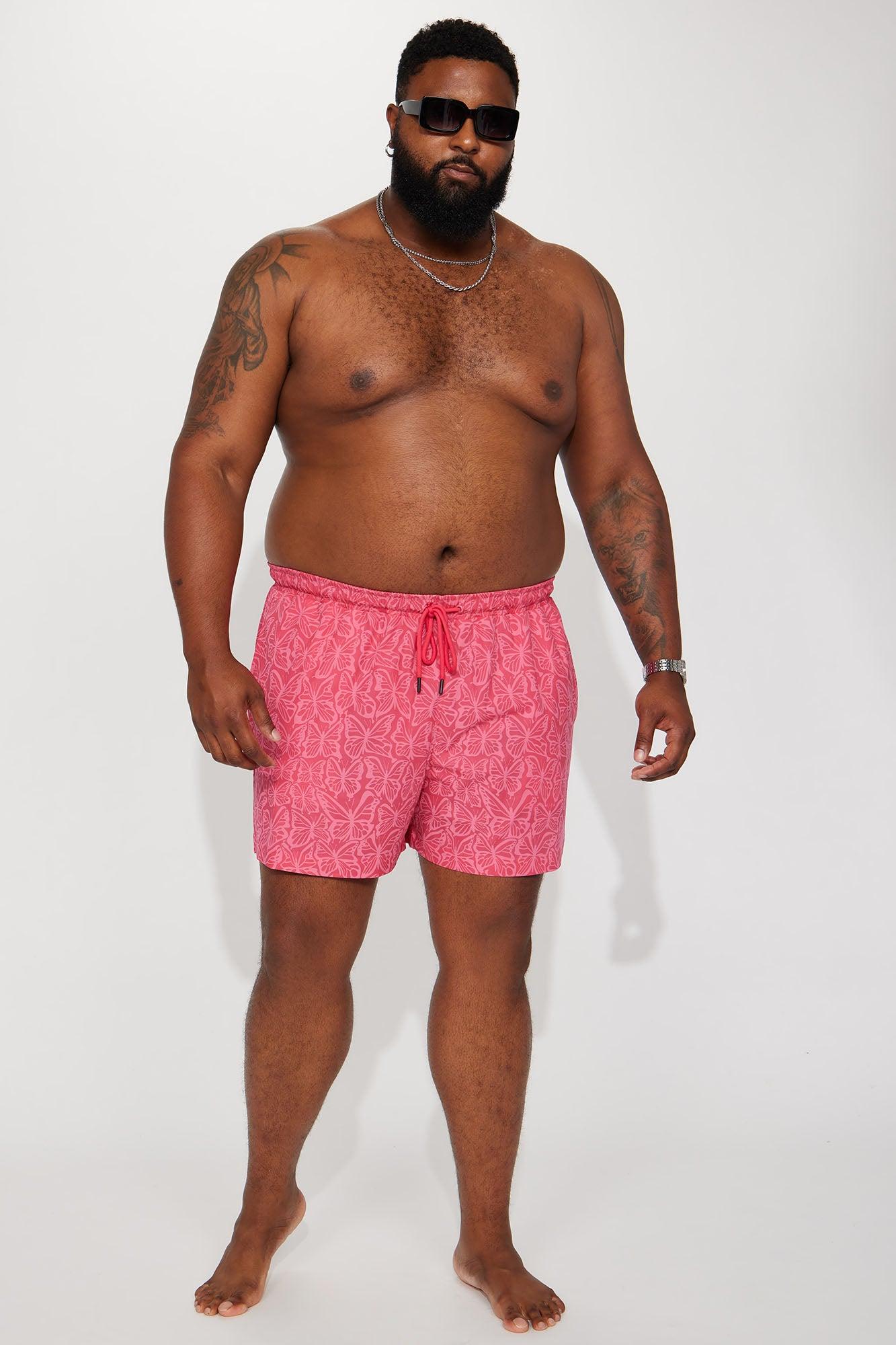 Born 2 Fly Print Change Swim Mid Trunk - Pink Product Image