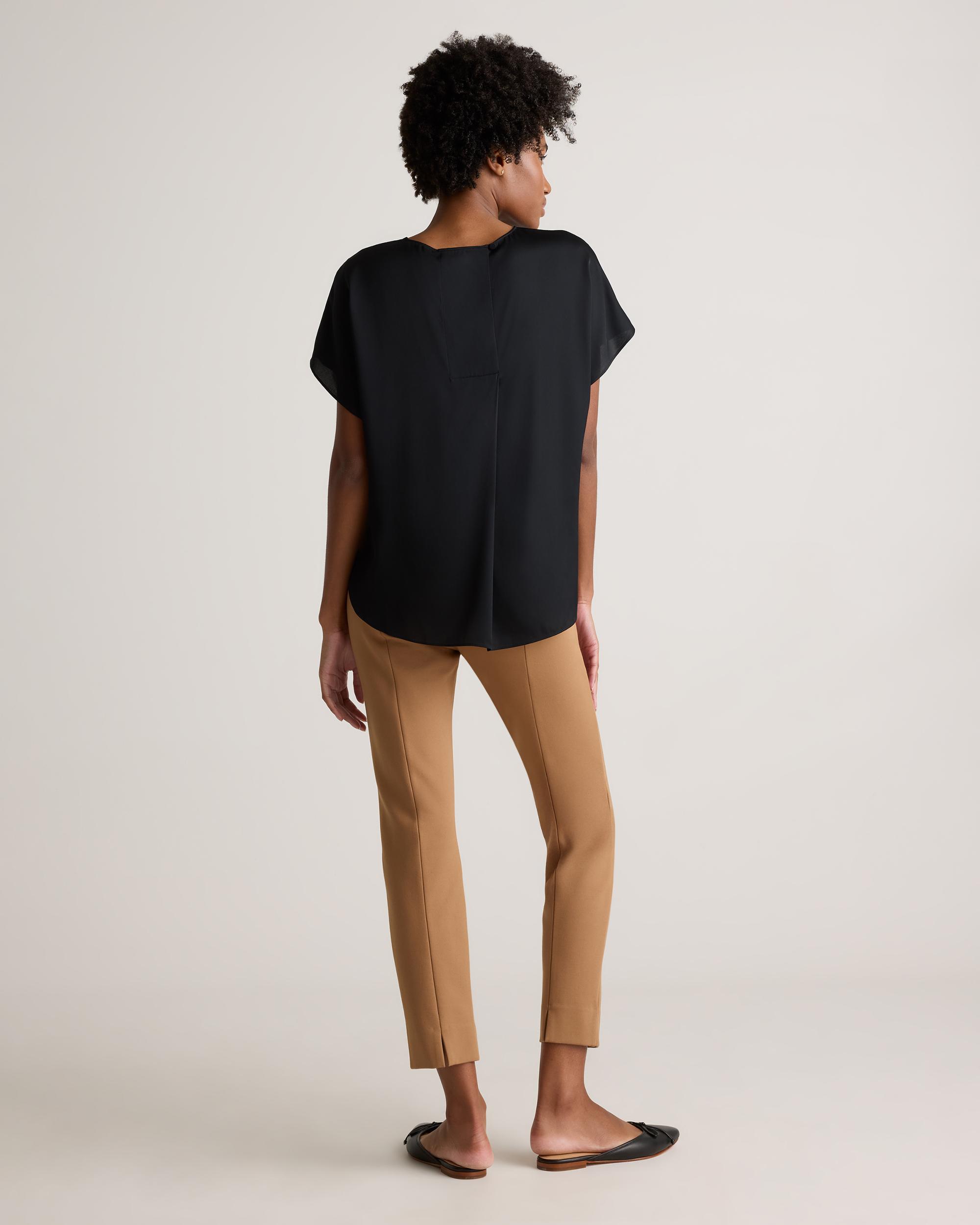 Quince | Women's Washable Stretch Silk Split Hem T-Shirt Size XL, Mulberry Silk Product Image