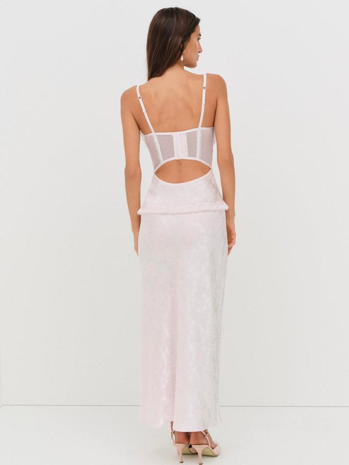 Maribel Maxi Slip Dress — Pink Product Image