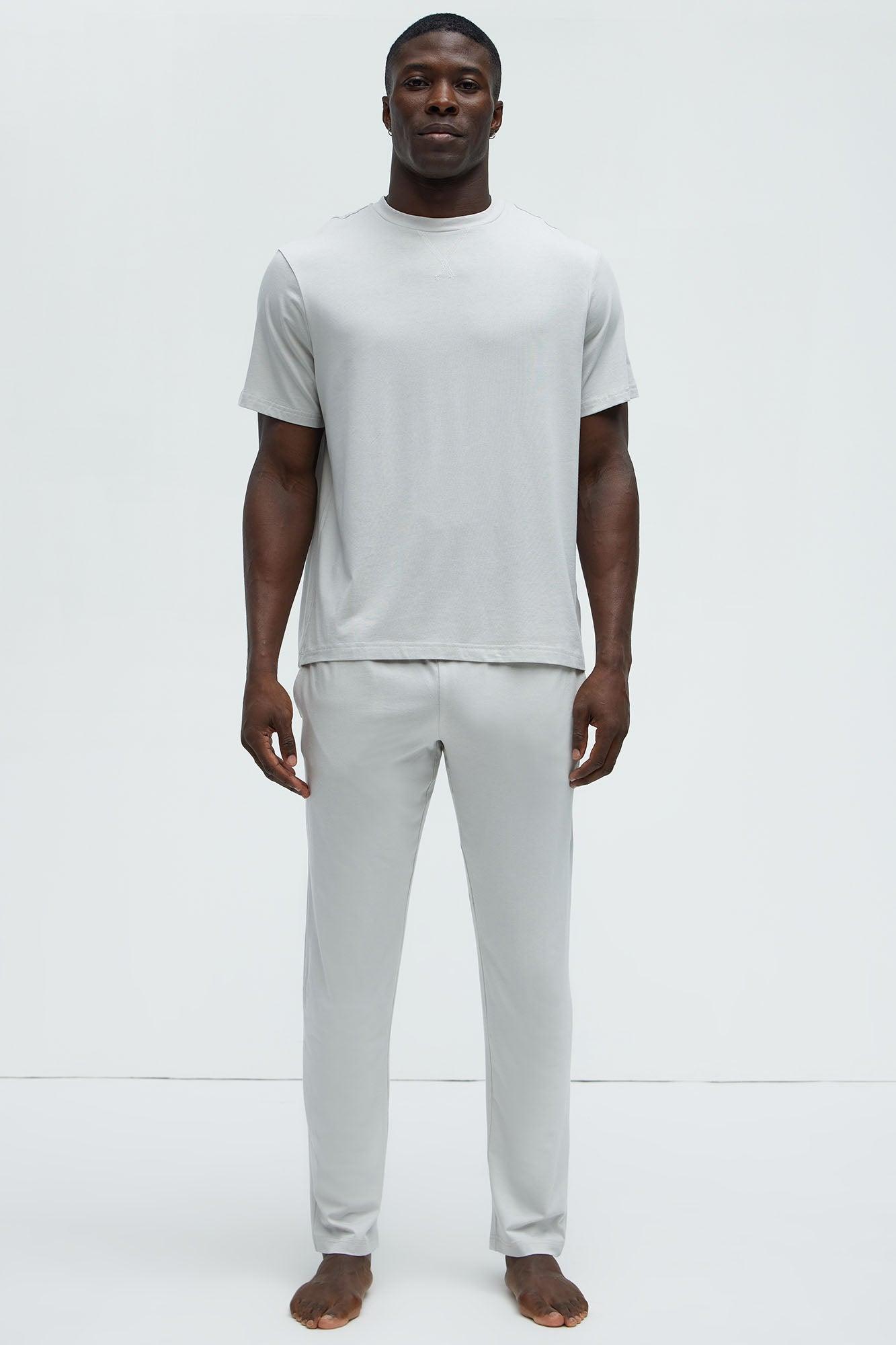 Essential Modal Lounge Short Sleeve Tee - Grey Product Image