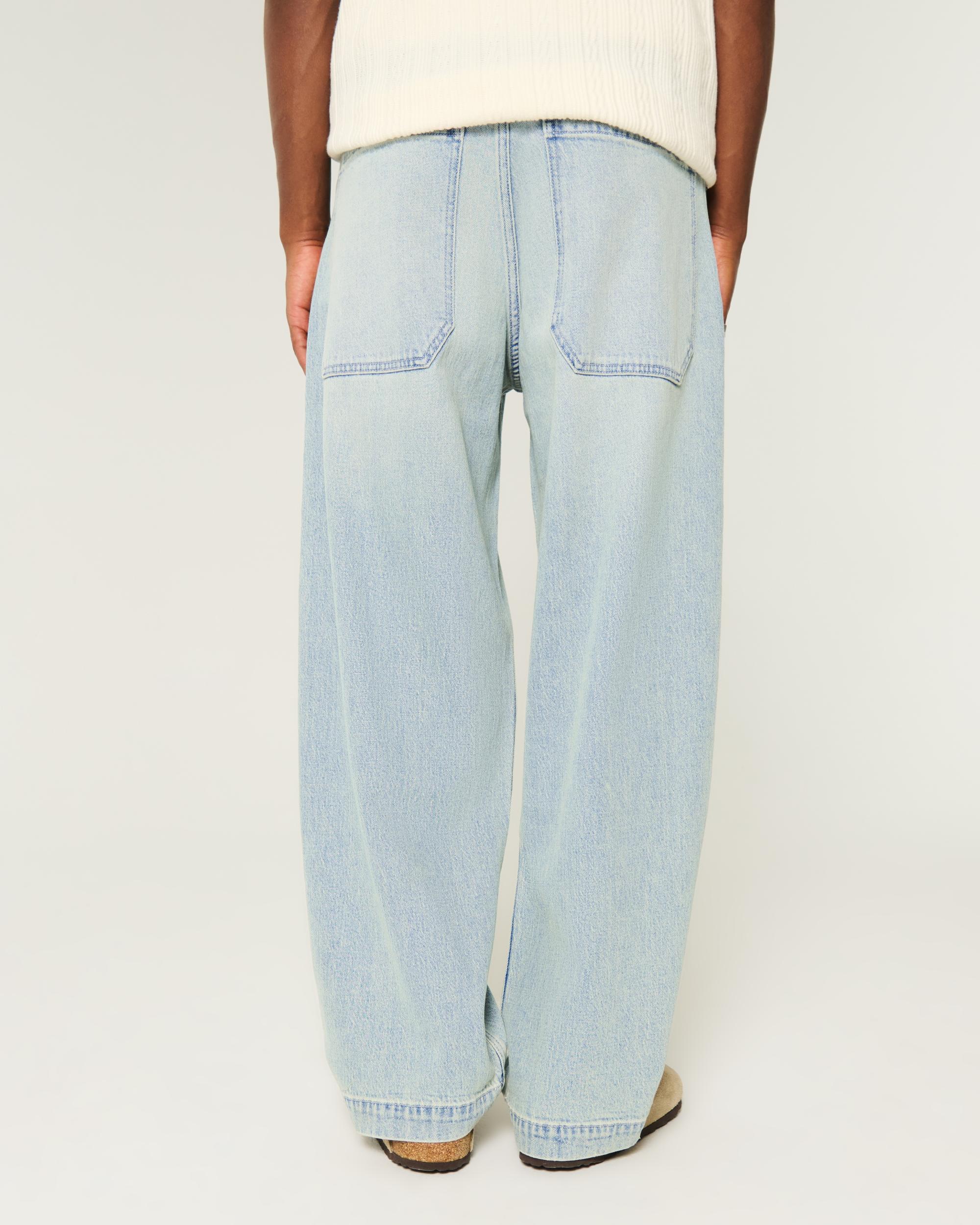 Light Wash Skater Baggy Jeans Product Image