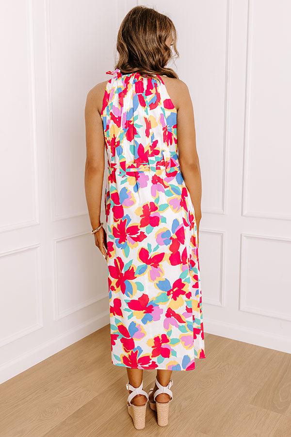 Sunny Disposition Floral Midi Dress Product Image