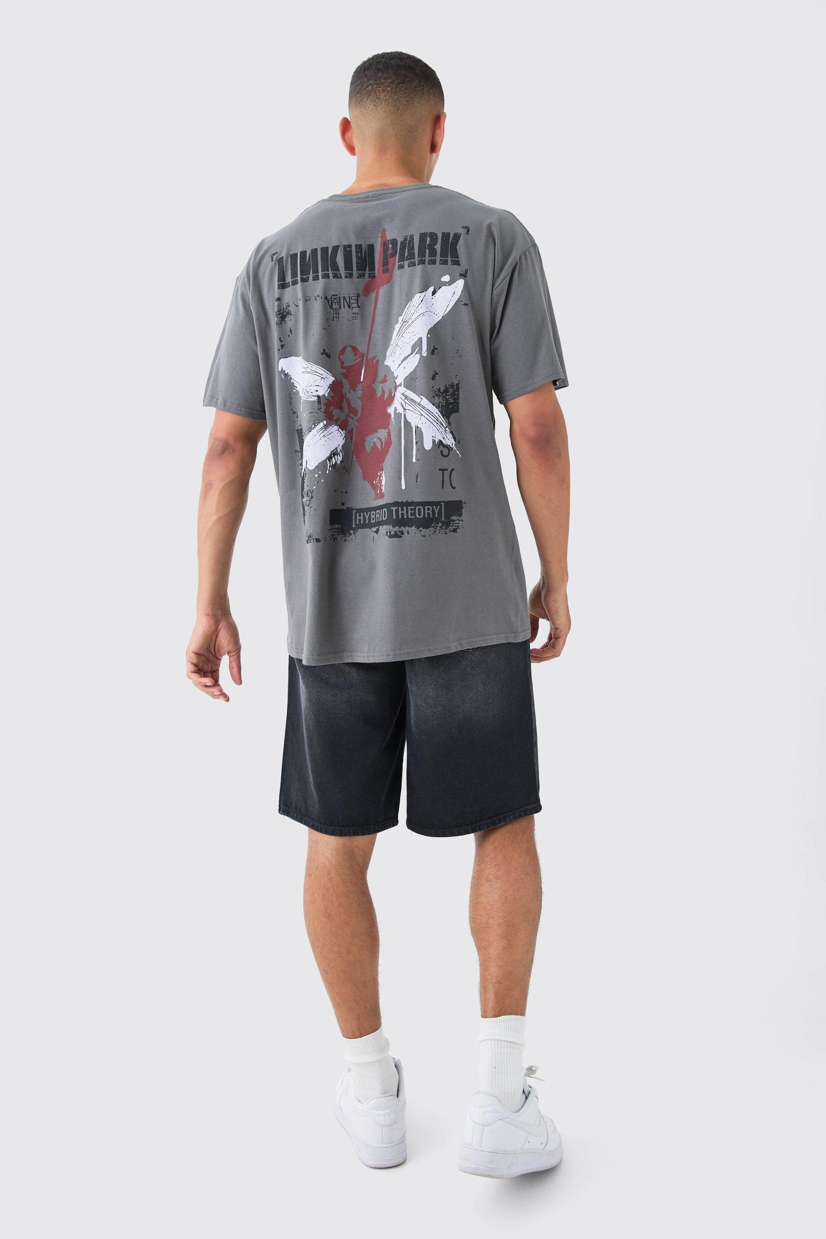 Oversized Linkin Park Wash License T-shirt | boohooMAN USA Product Image