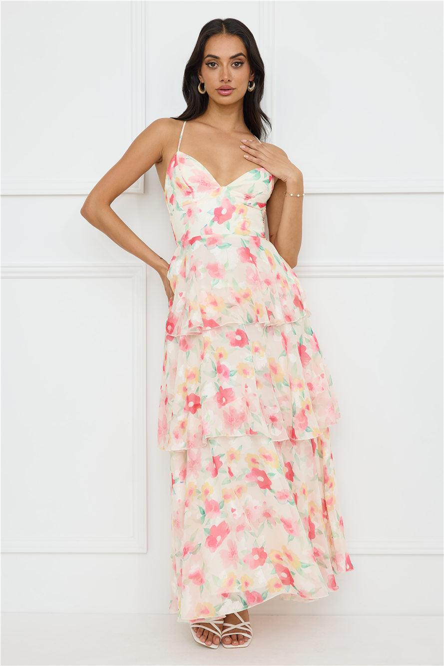 Bright Beauty Maxi Dress Print Product Image